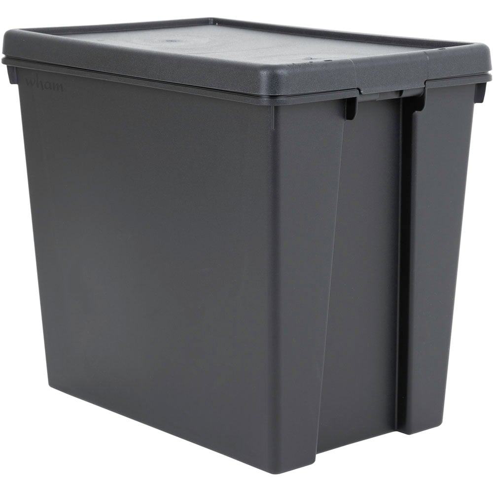Wham 92L Black Wham Bam Storage Box with Lid 2 Pack Image 4