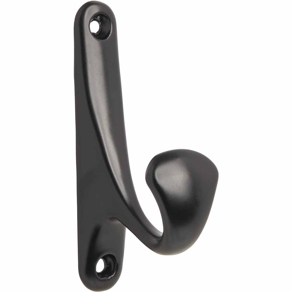 Wilko Modern Coat Hook Black Wilko