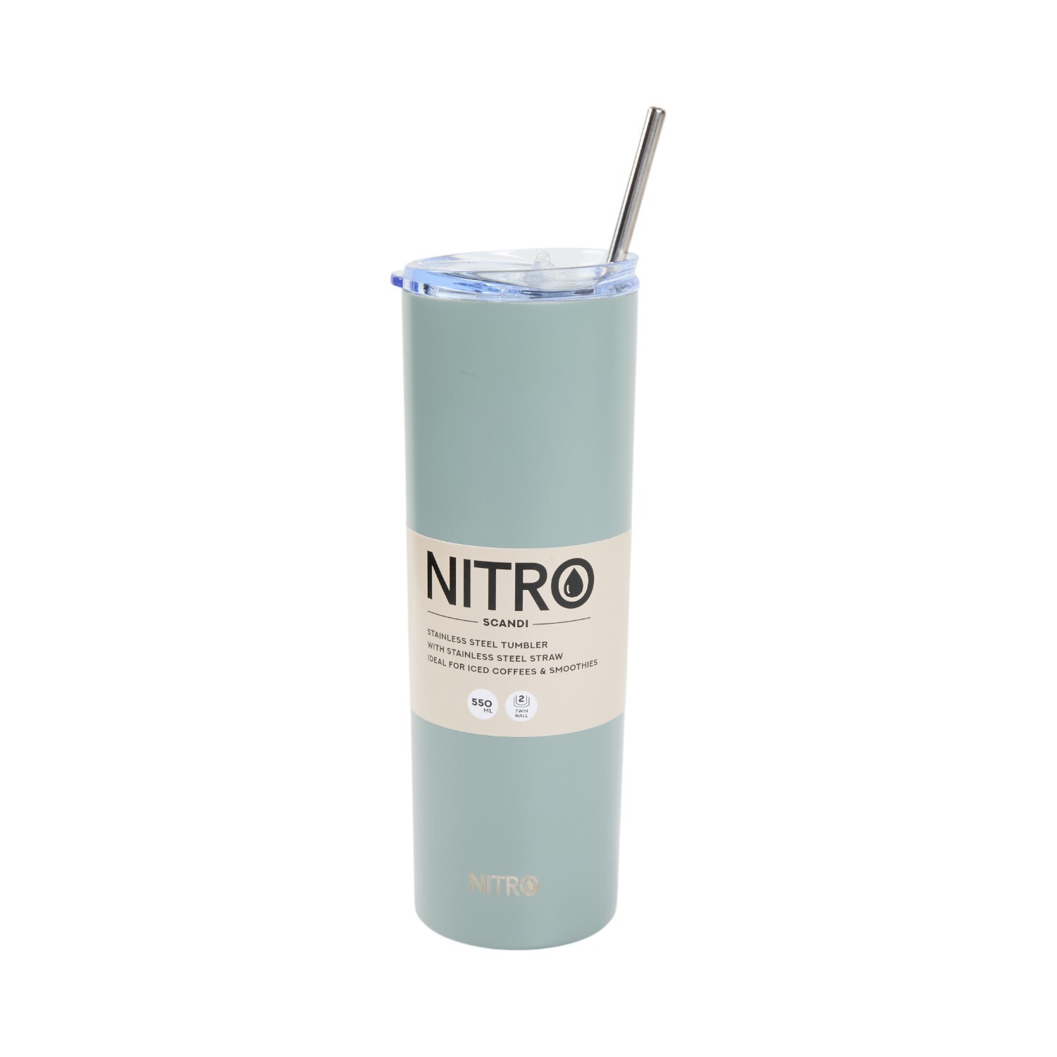 Nitro Scandi Stainless Steel Tumbler with Straw Image 8