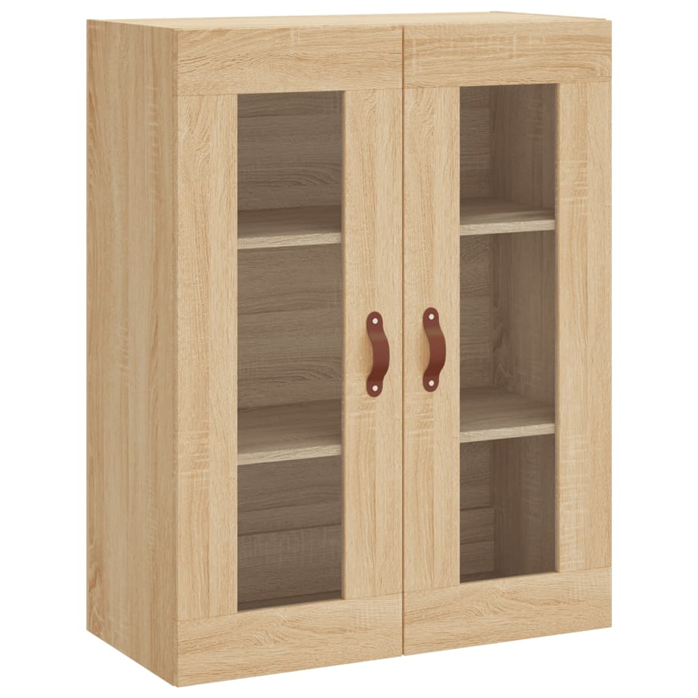 vidaXL 2 Glass Door 3 Drawer Sonoma Oak Highboard Image 5
