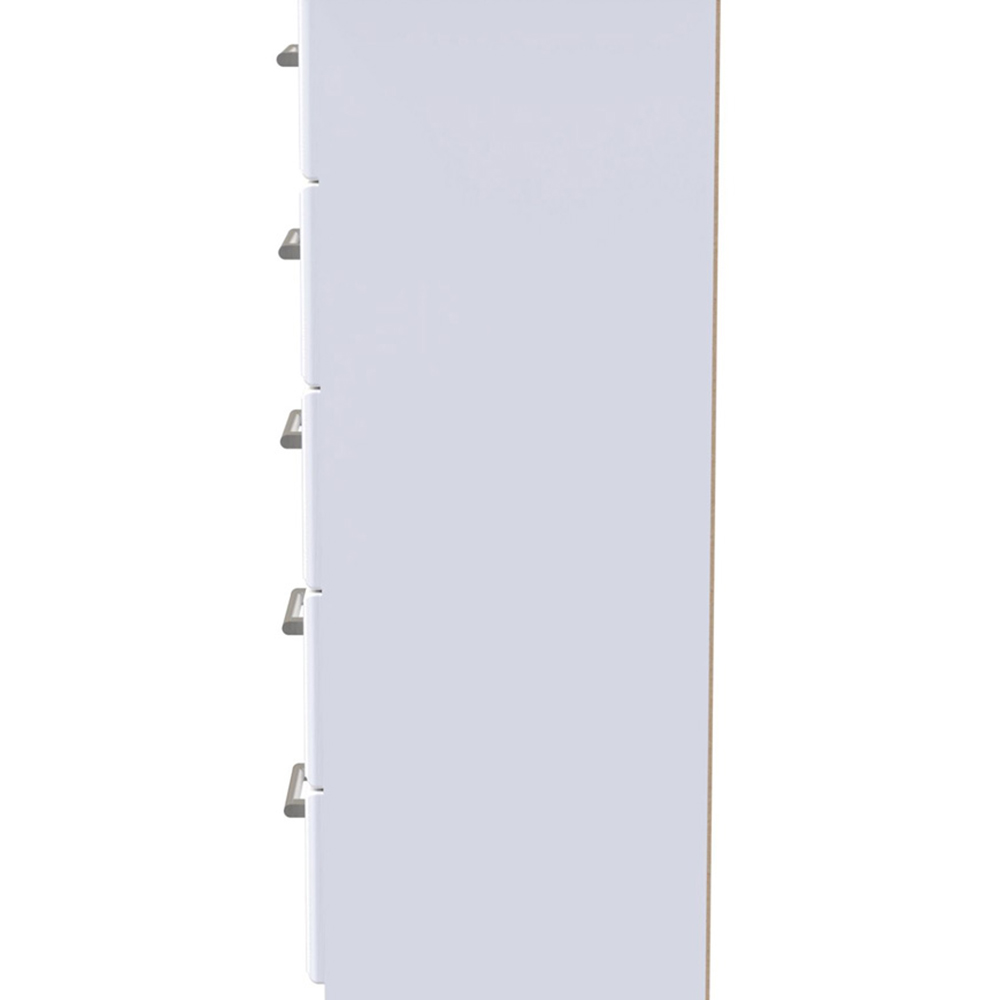 Crowndale Kent 5 Drawer White Ash and Modern Oak Chest of Drawers Ready Assembled Image 4
