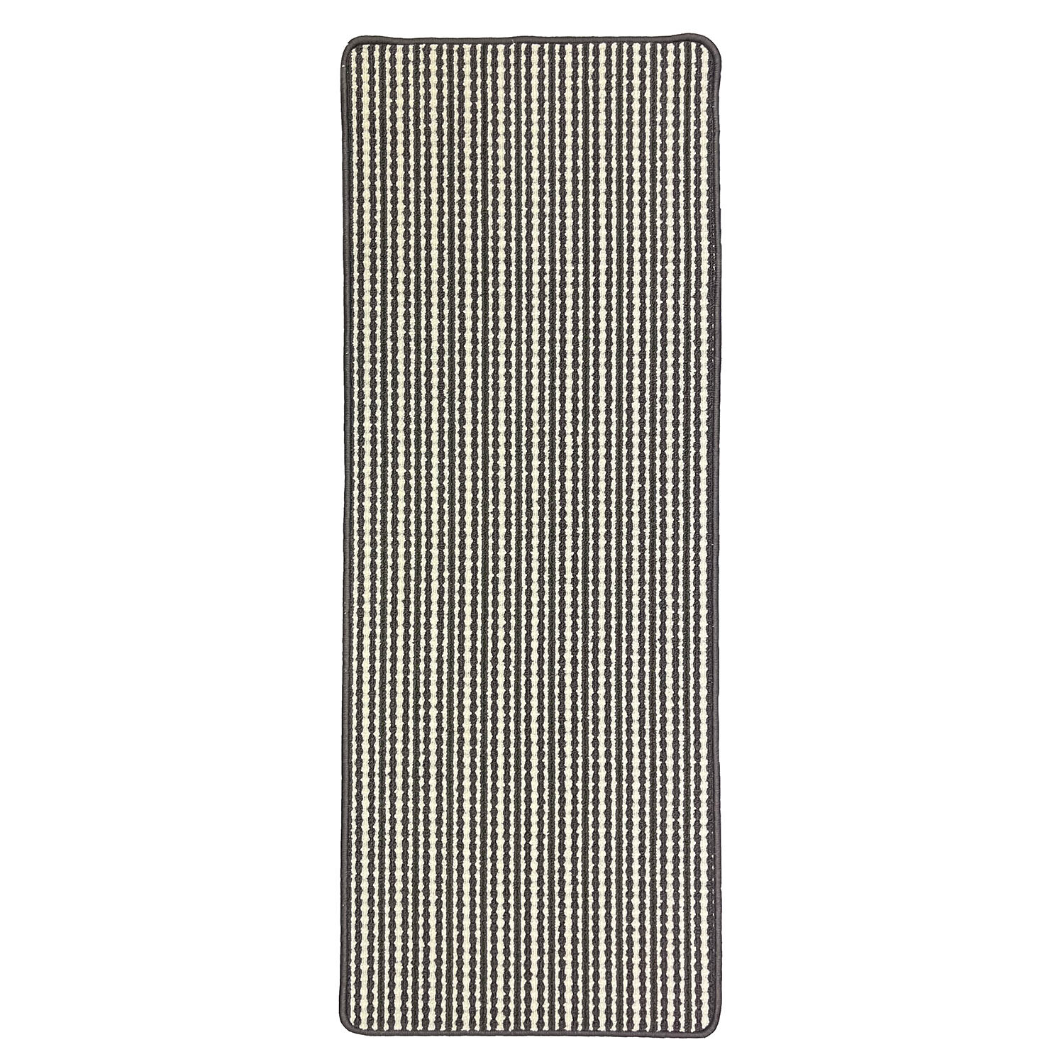 Geo Triangle Washable Runner - Black and White Image 1