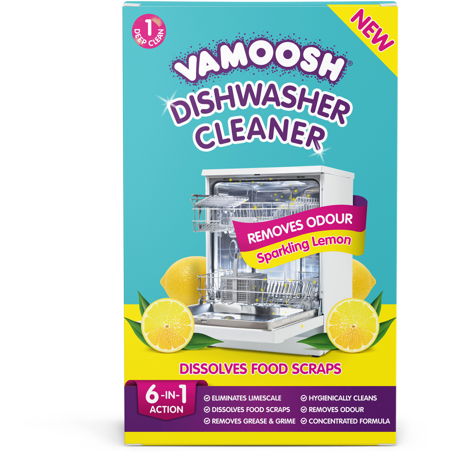 Vamoosh 6 in 1 Action Dishwasher Cleaner Image