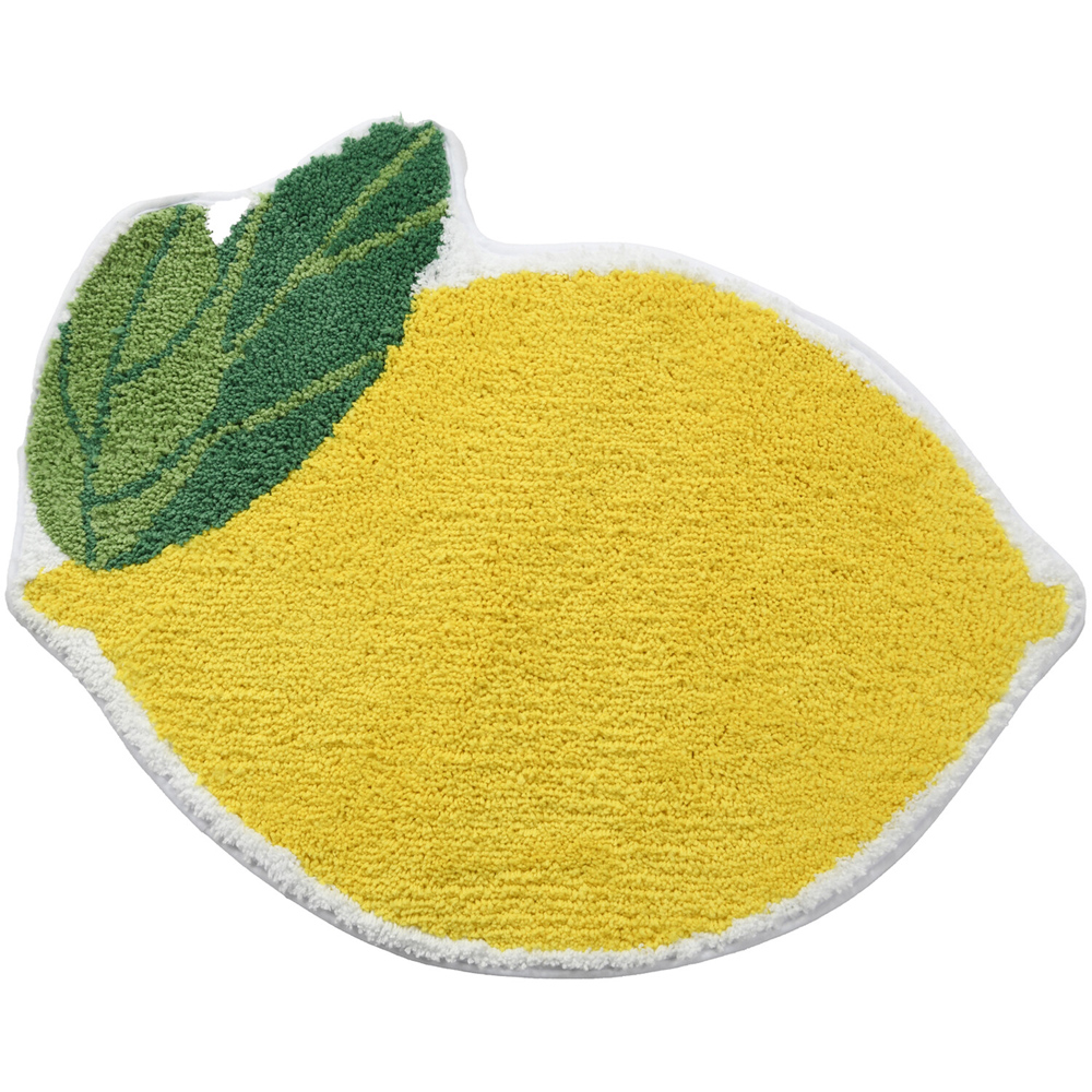 Lemon Bath Mat Yellow Image 1