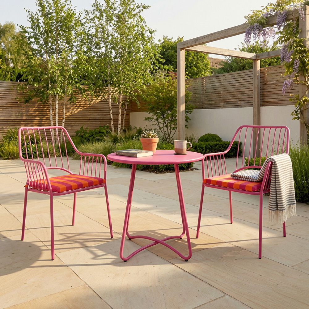 Esme Solar Bistro Set - Pink Image 1