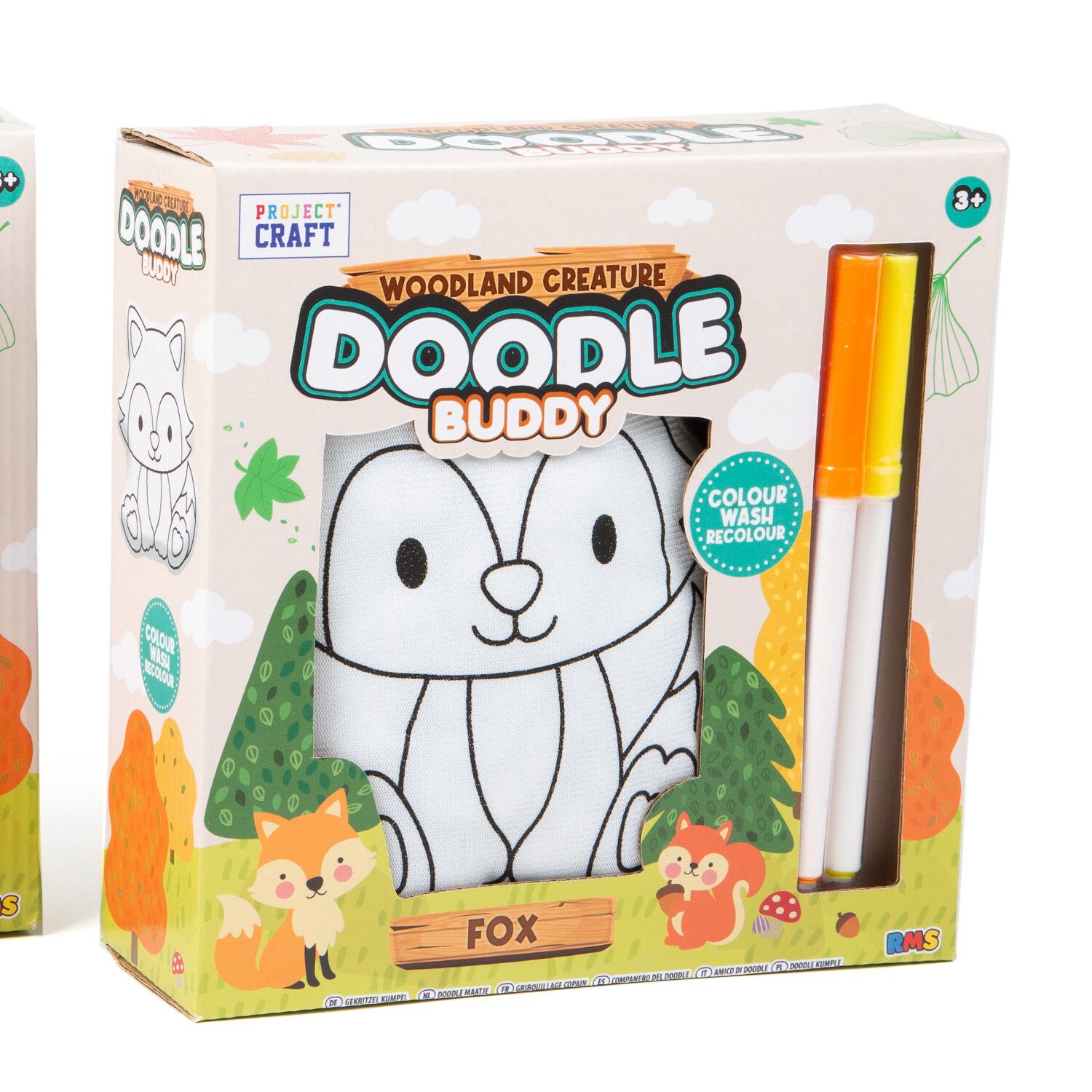 Woodland Animal Doodle Buddie - White Image 3