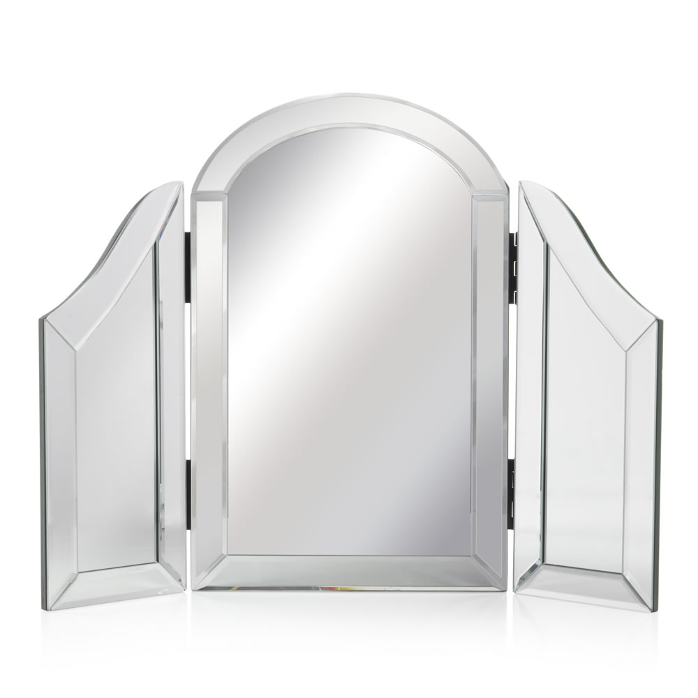 Wilko 56 x 43cm All Glass Dressing Table Mirror Image