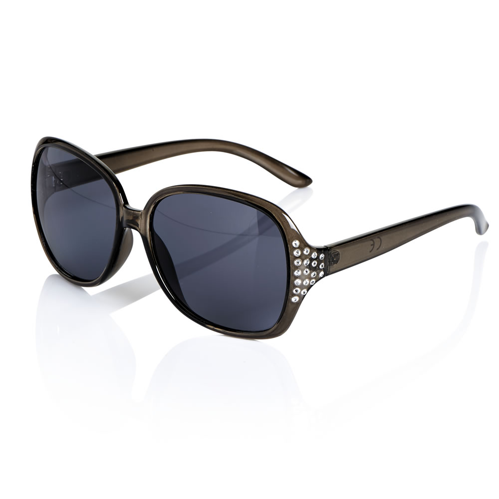 Ladies Sunglasses Black Crystal Arms Image
