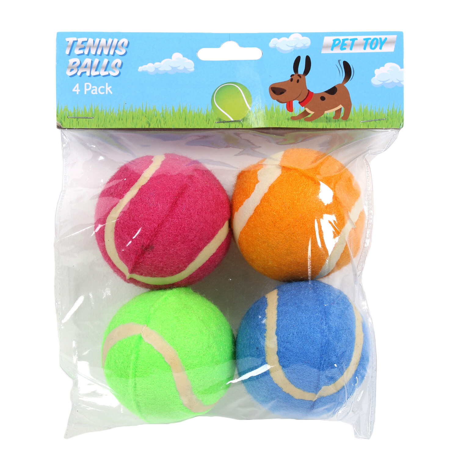 Tennis Ball Dog Toy 4 Pack Image 1