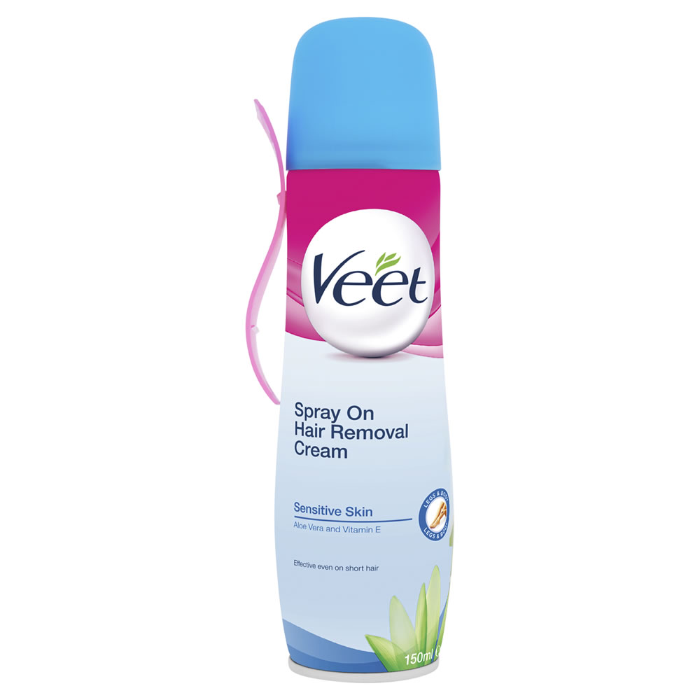 Veet Spray On Hair Removal Cream for Sensitive Skin 150ml Image