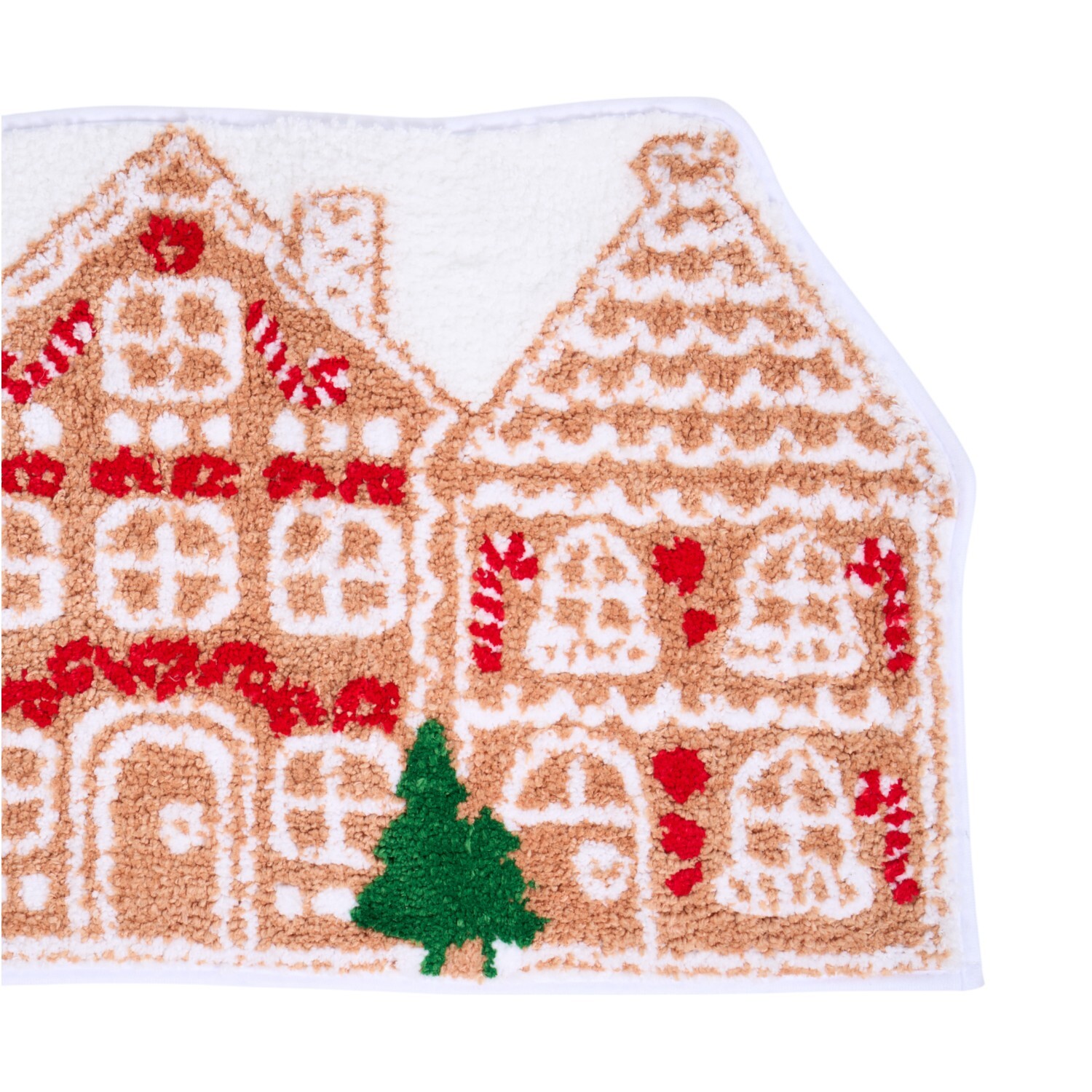 Gingerbread Houses Bath Mat Neutral Image 2