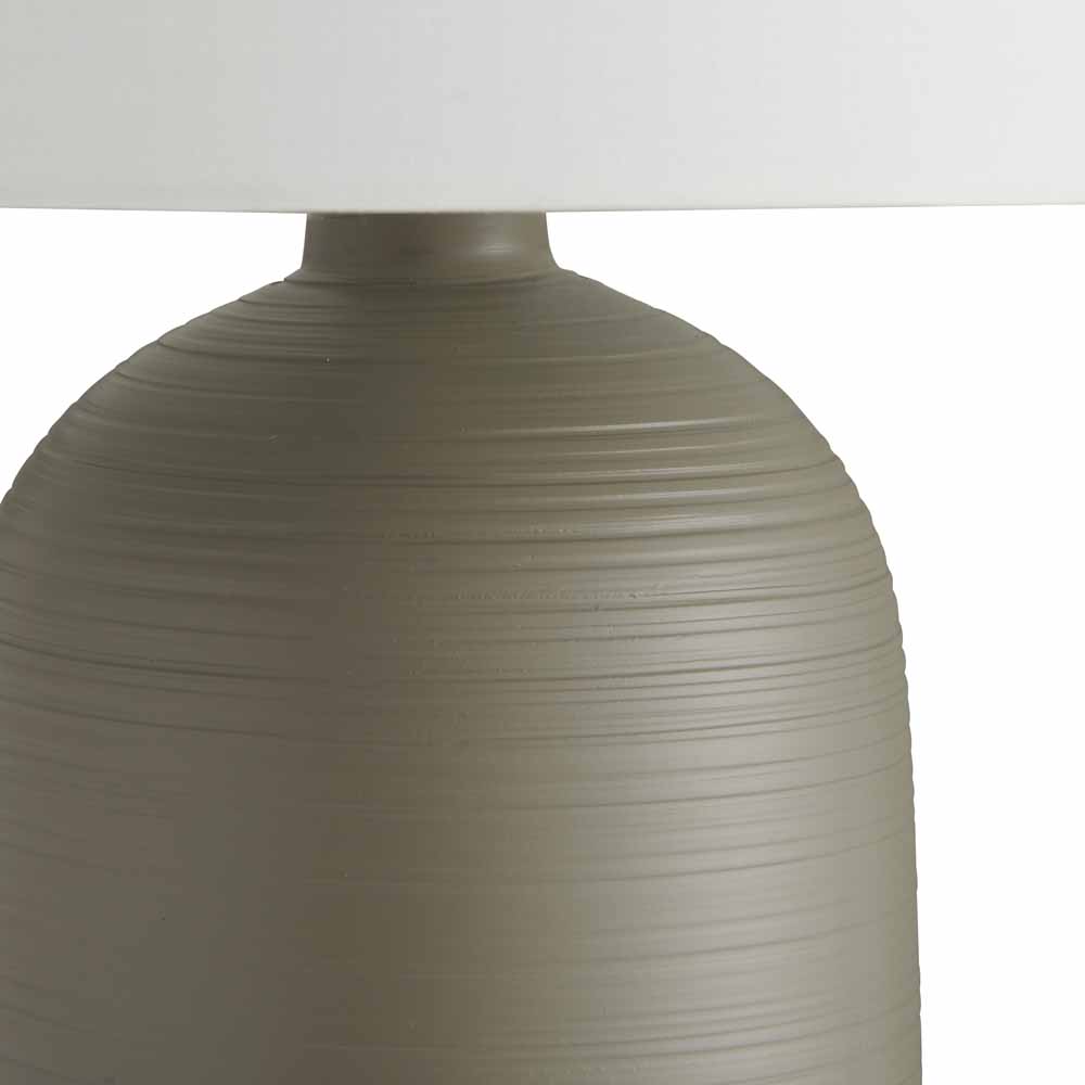 Wilko Grey Ceramic Etched Table Lamp Image 3