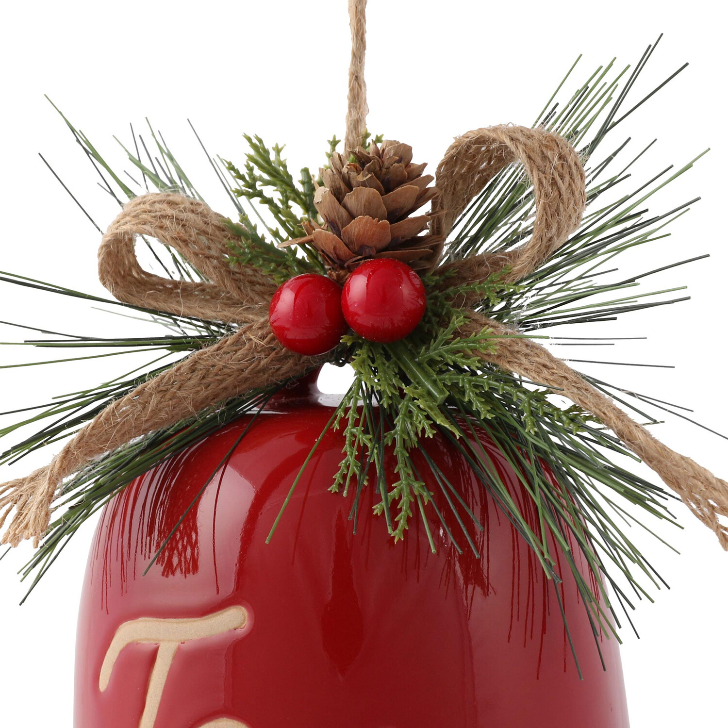 Joy/Peace/Noel Hanging Ceramic Bells Image 4