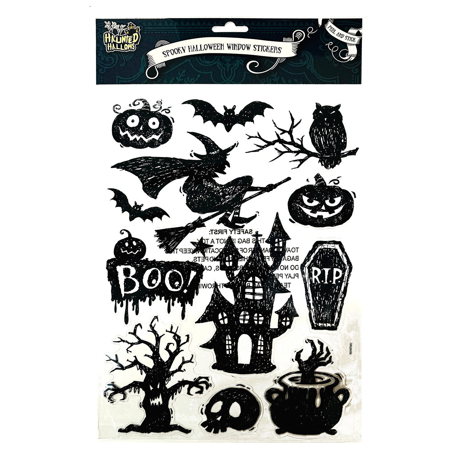 Haunted Hallows Spooky Halloween Window Stickers Image 1