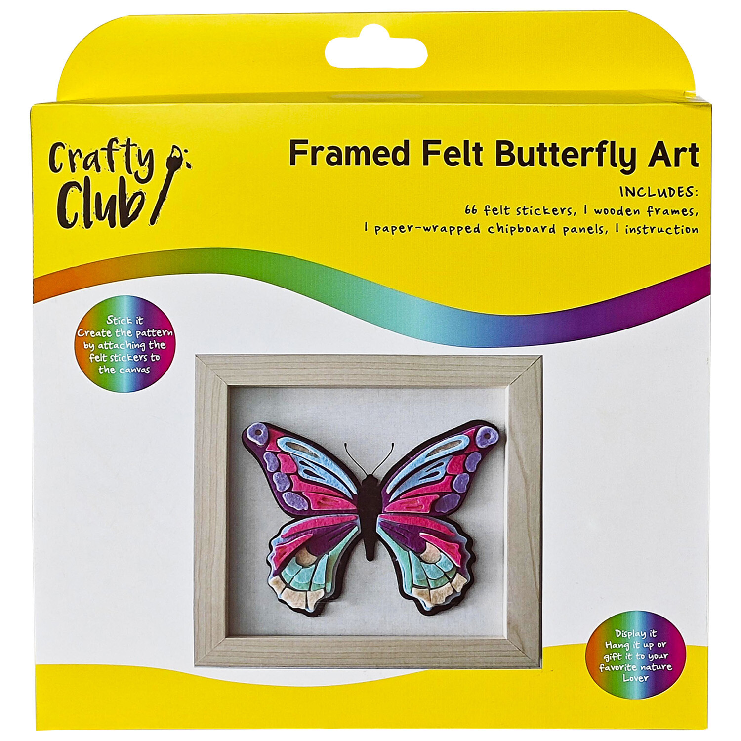 Framed Felt Butterfly Art - Multicolour Image 4