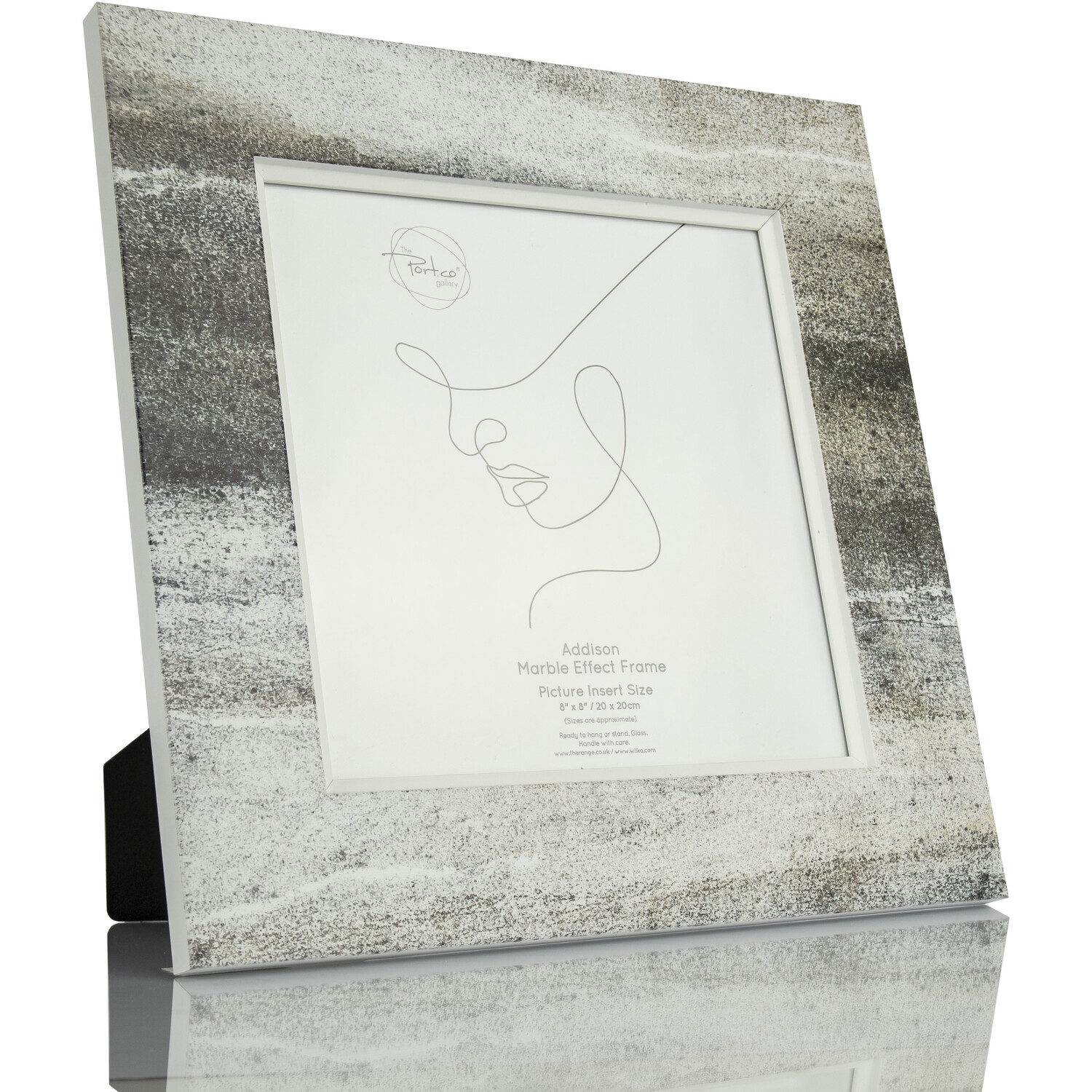 Addison Marble Effect Frame Grey 8 x 8in Image 1