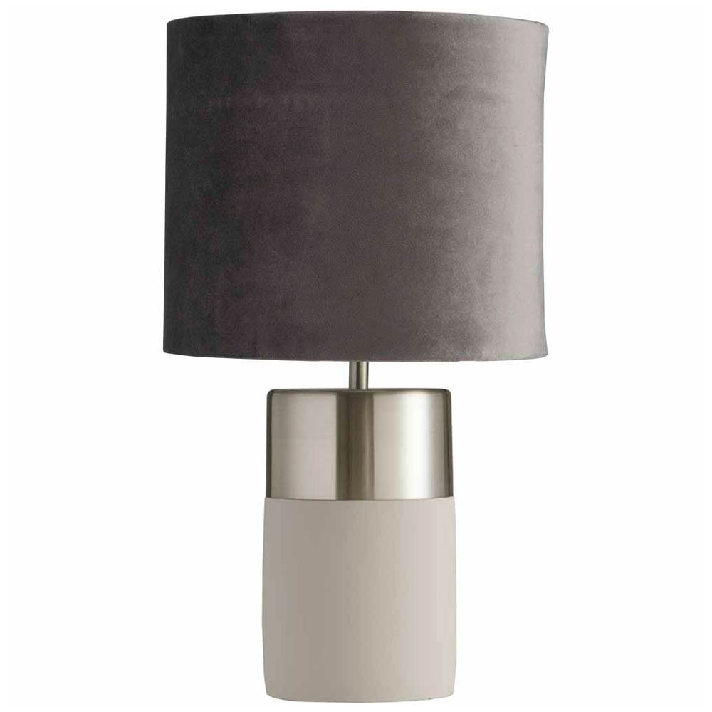 Wilko Grey Concrete Base Table Lamp Image 1