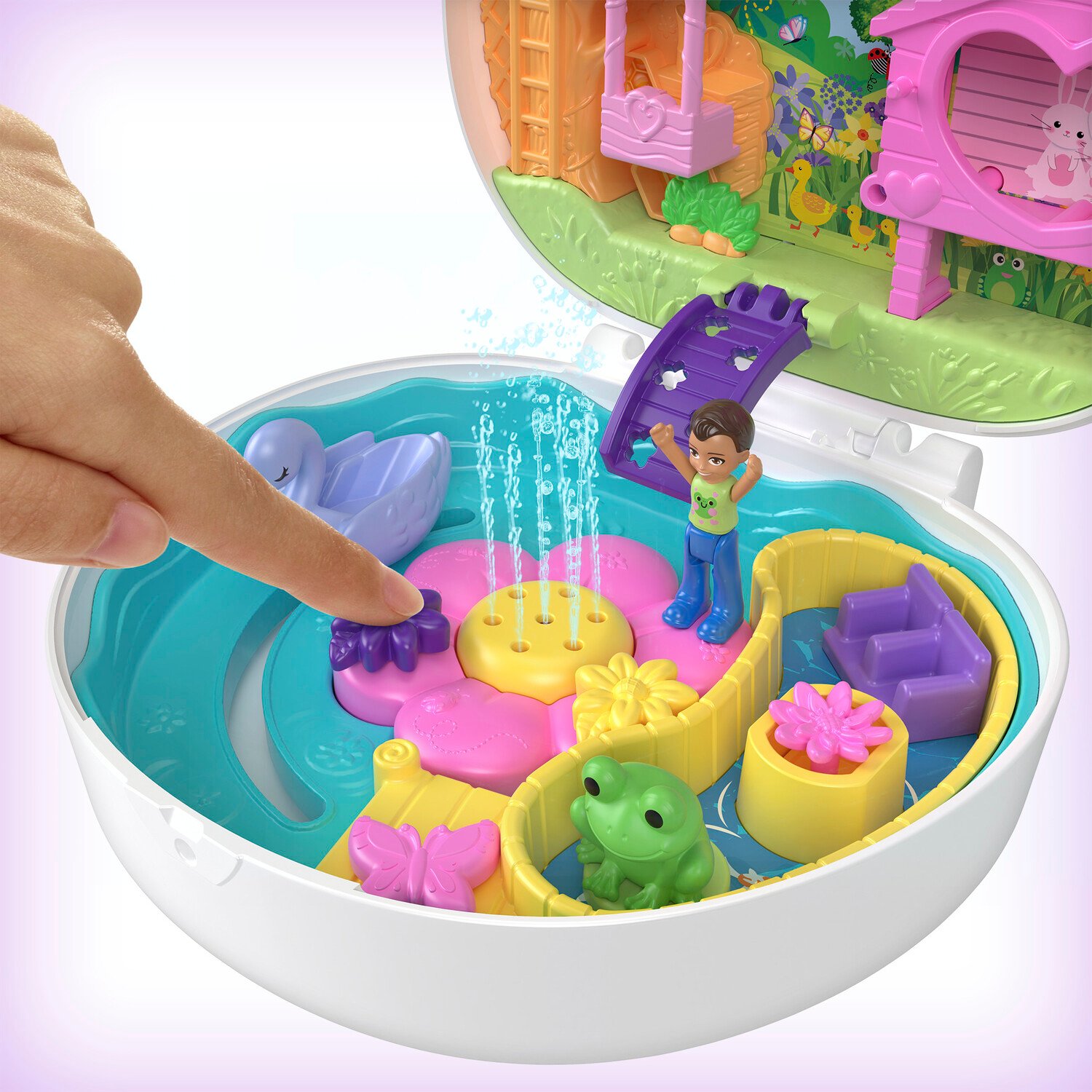 Mattel Polly Pocket Flower Bunny Garden Playset Image 8