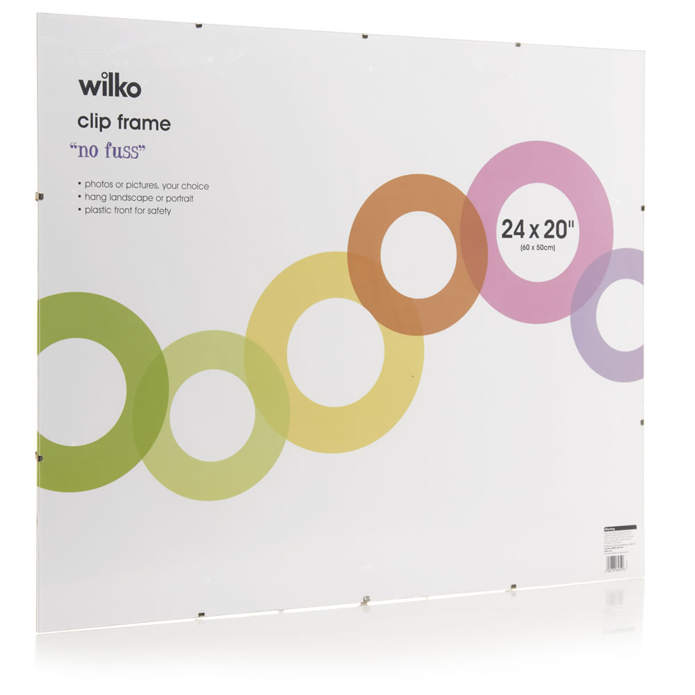 Wilko Plastic Front Clip Frame 24 x 20 Inch Image 2