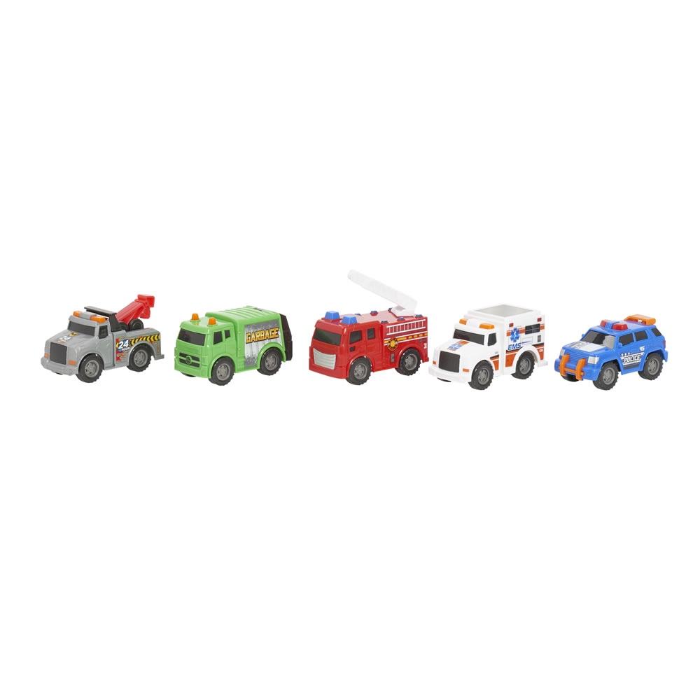 Wilko Play Roadsters Mini City Vehicles 5pk Image 1