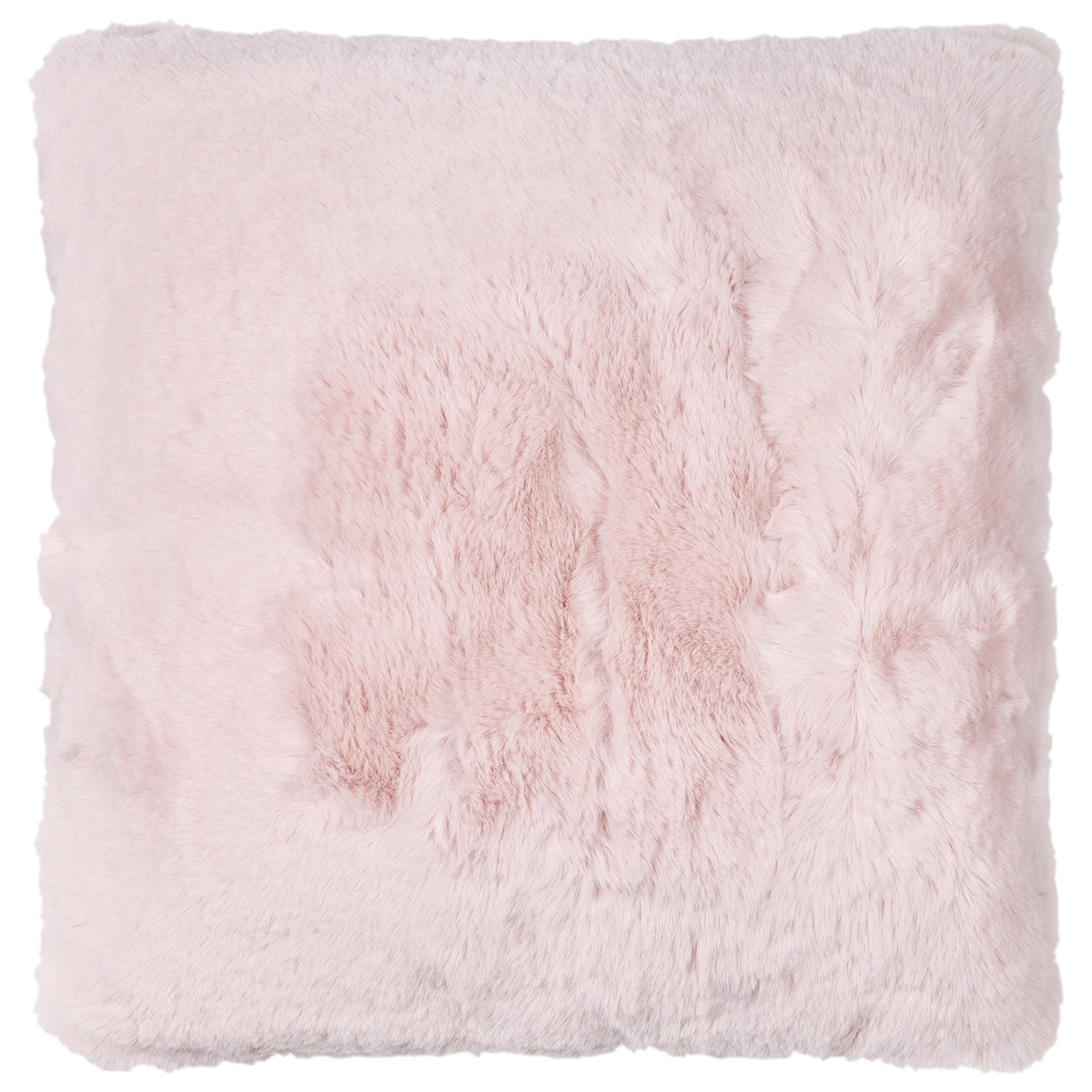 Divante Blush Rabbit Faux Fur Cushion 45cm Image 1