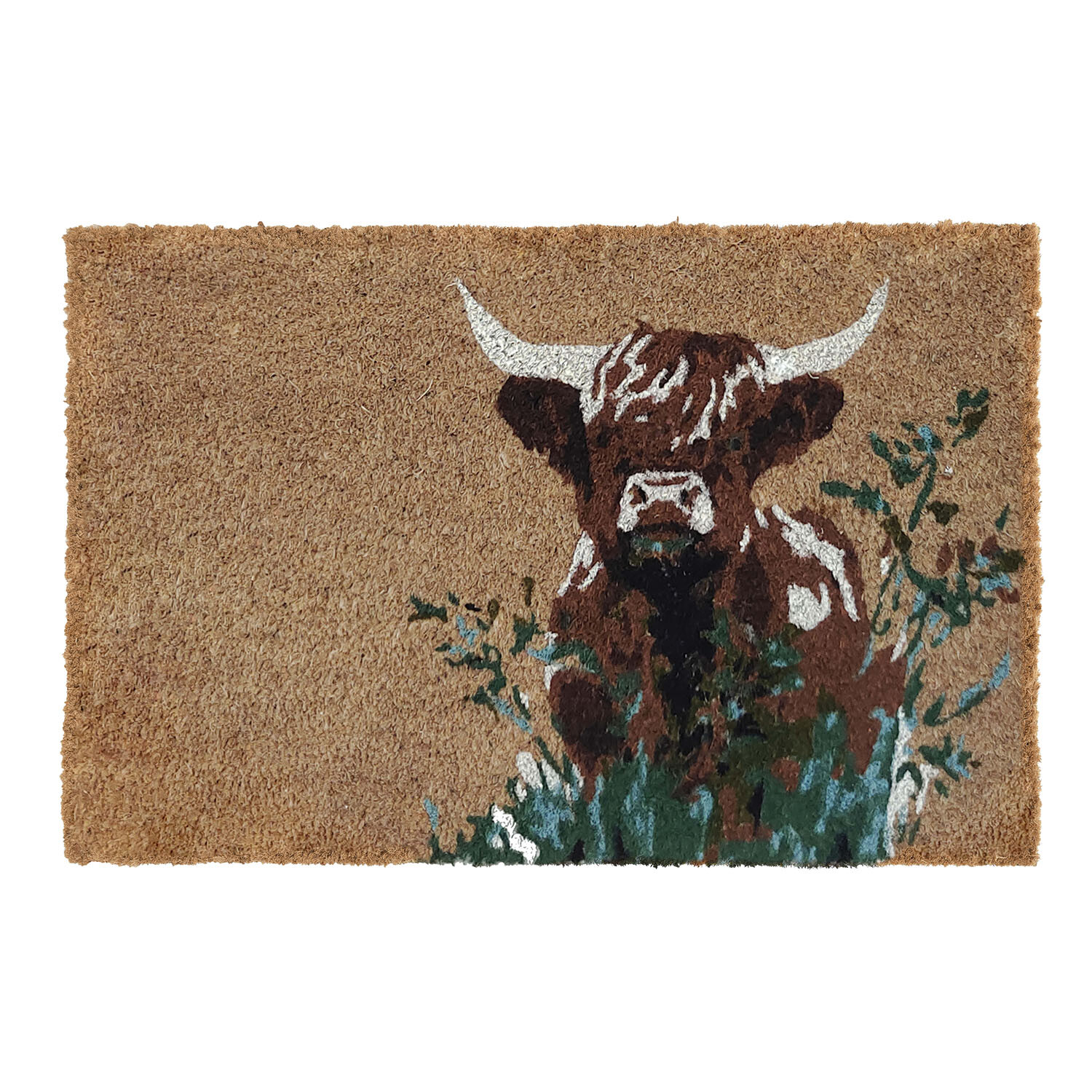 Animal Printed Coir Mat - Brown Image 1