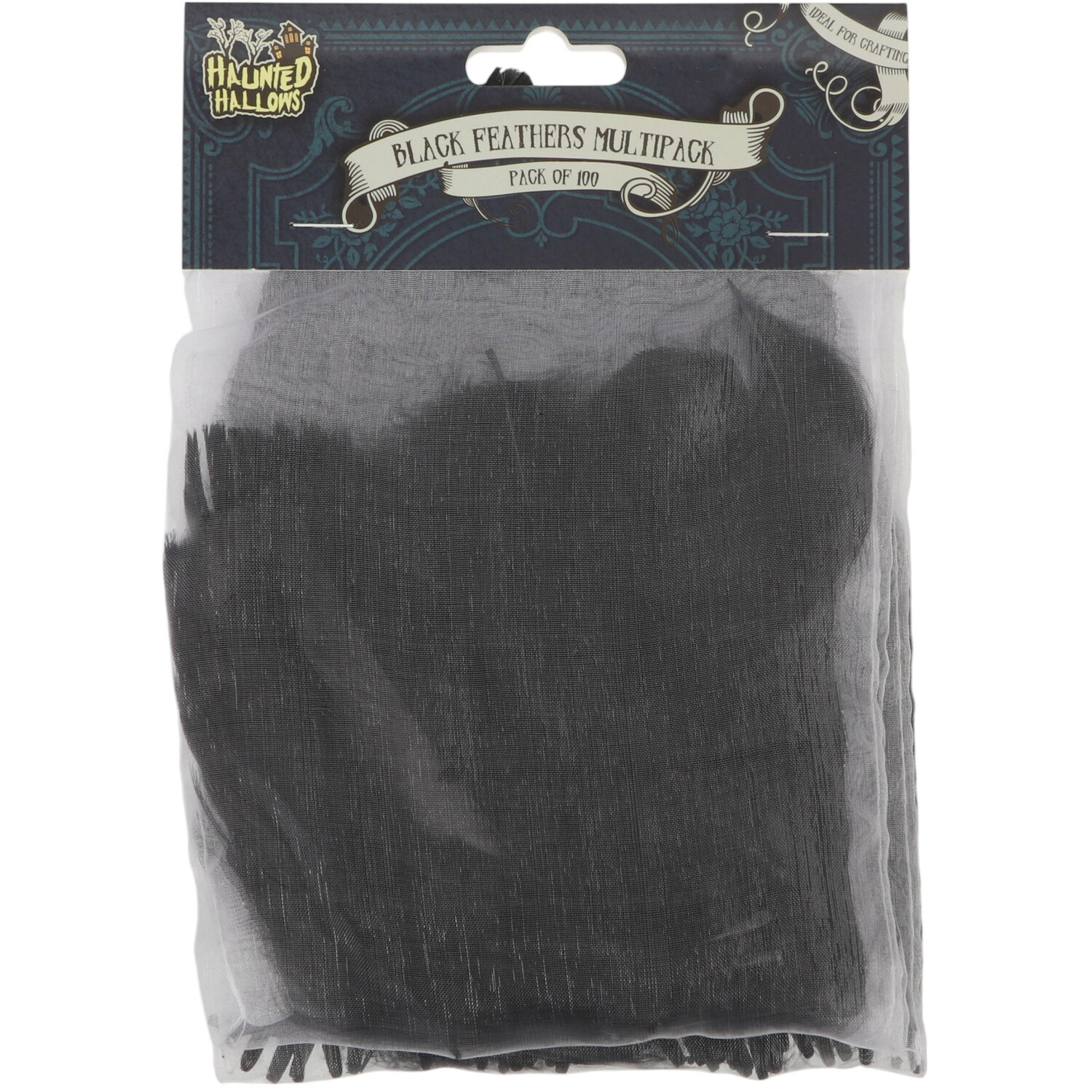Pack of 100 Black Feathers Image 1