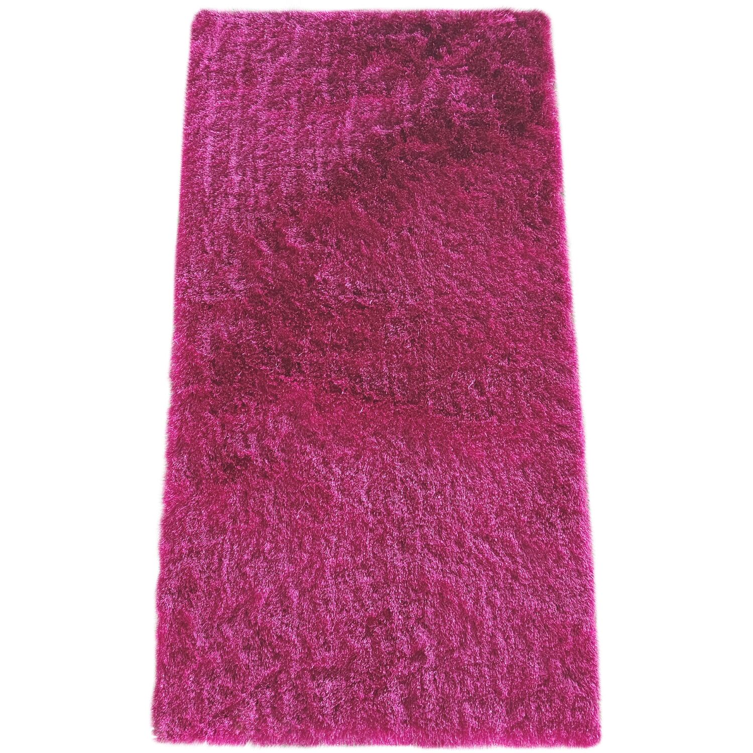 Silky Shaggy Rug - Hot Pink / 150cm Image 1