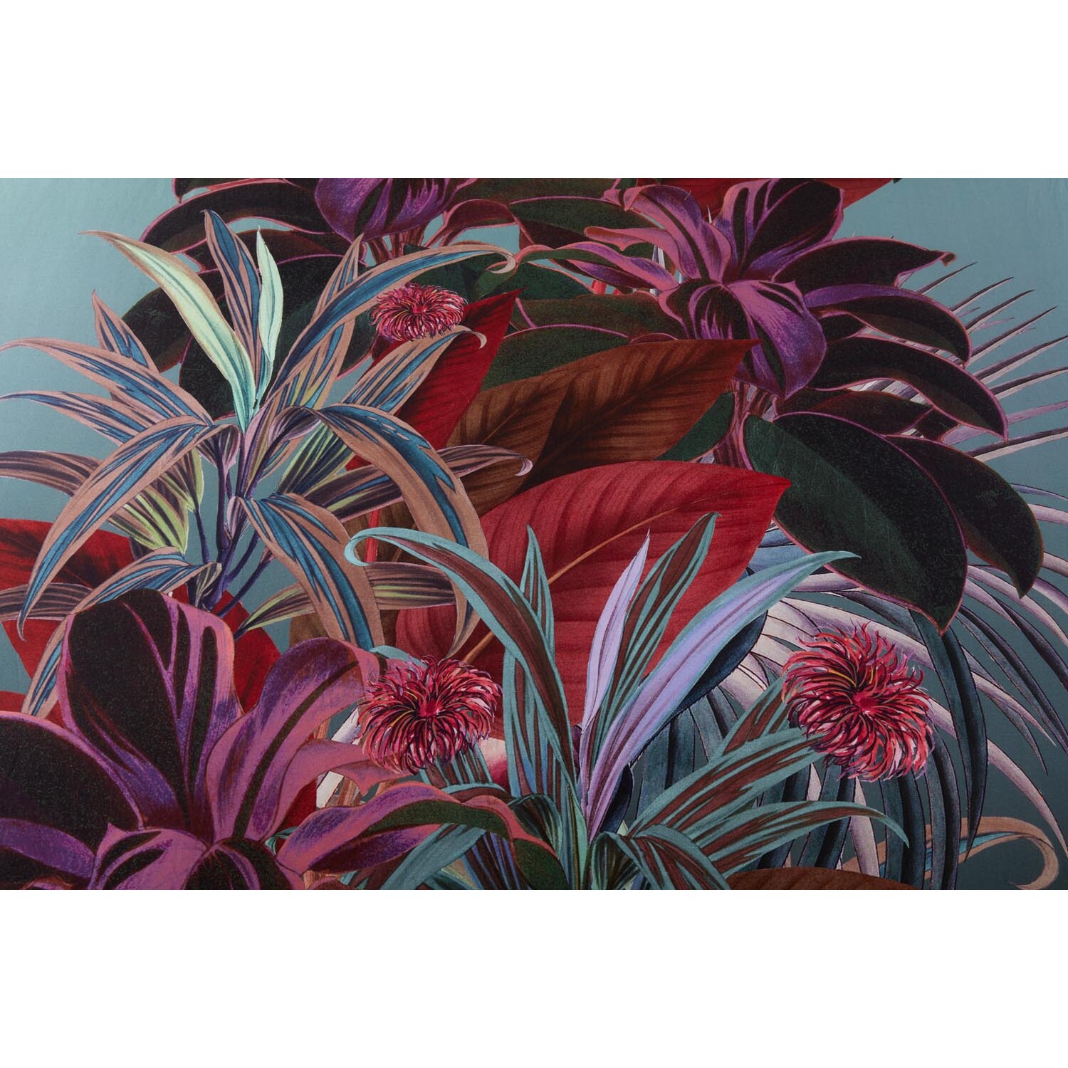 Divante Botanica Duvet Cover and Pillowcase Set - Teal / Superking Image 2