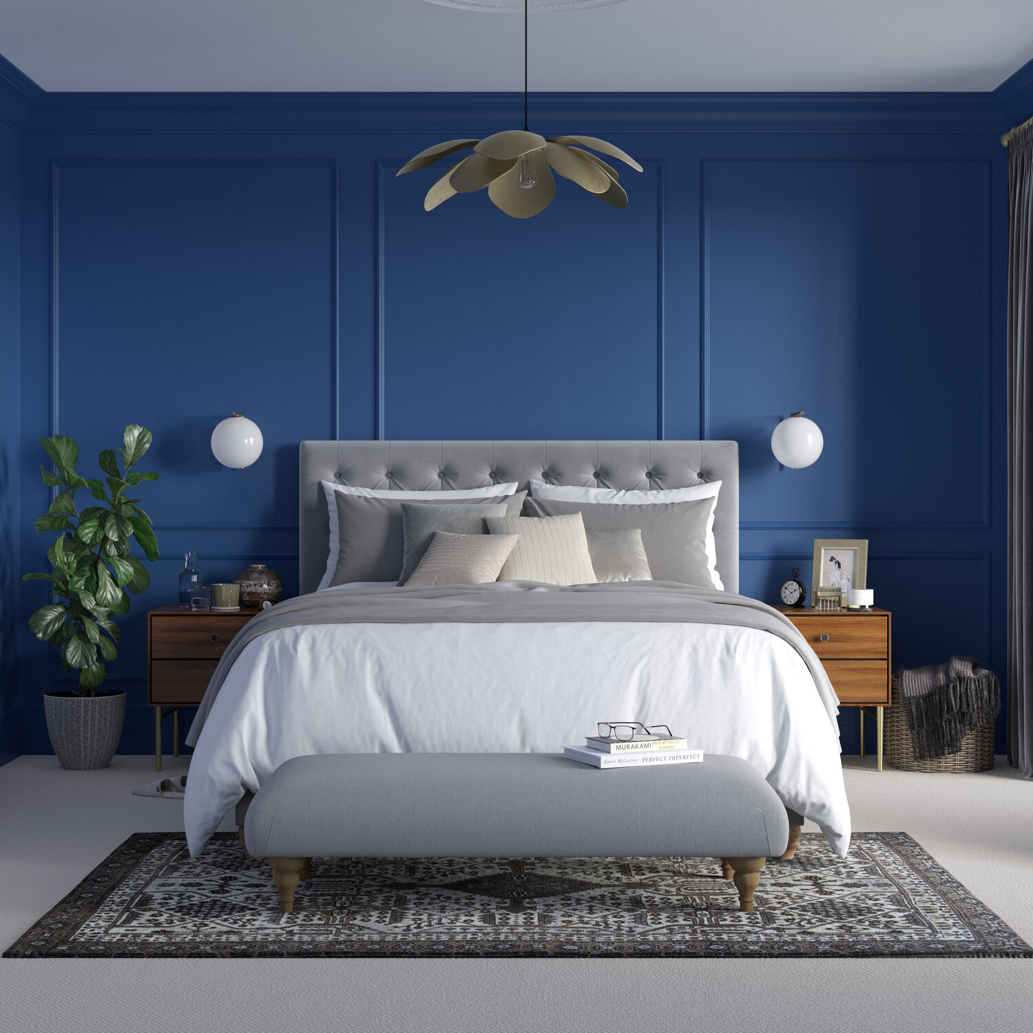 Dulux Heritage Walls and Ceilings Deep Ultramarine Velvet Matt Emulsion Paint Tester Image 5
