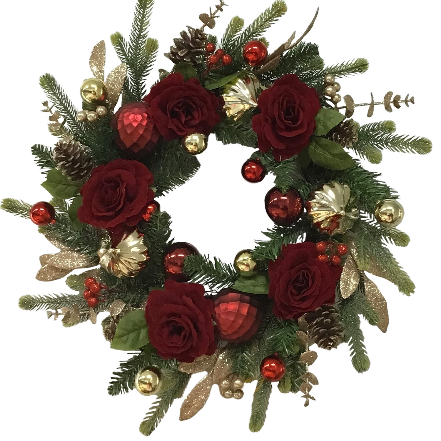 Christmas Rose Wreath - Green Image