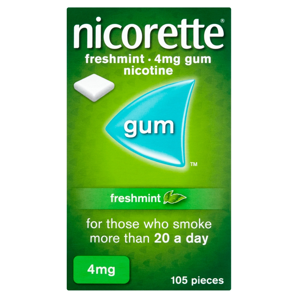 Nicorette Fresh Mint Chewing Gum 4mg 105 pieces Image 1