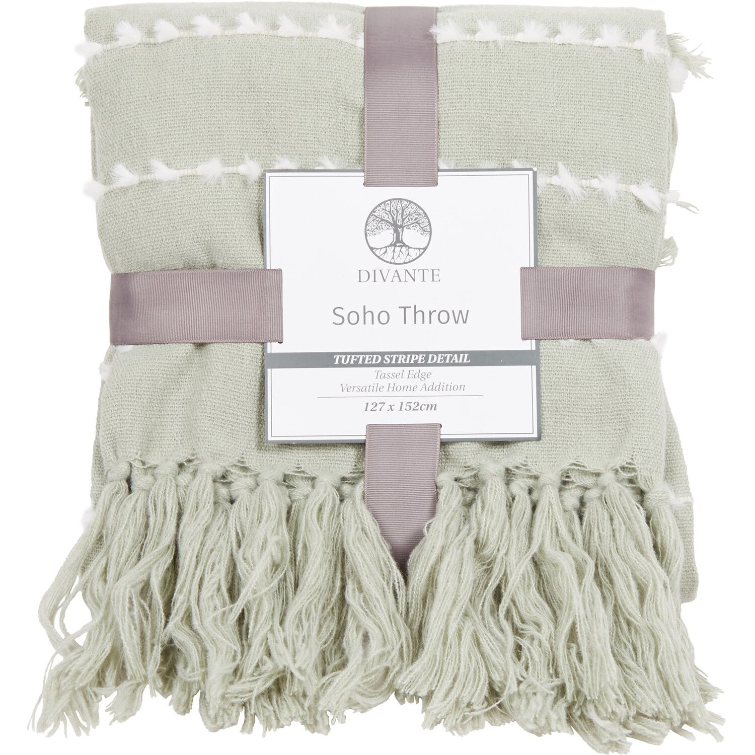 Divante Soho Tufted Throw - Sage Image 1