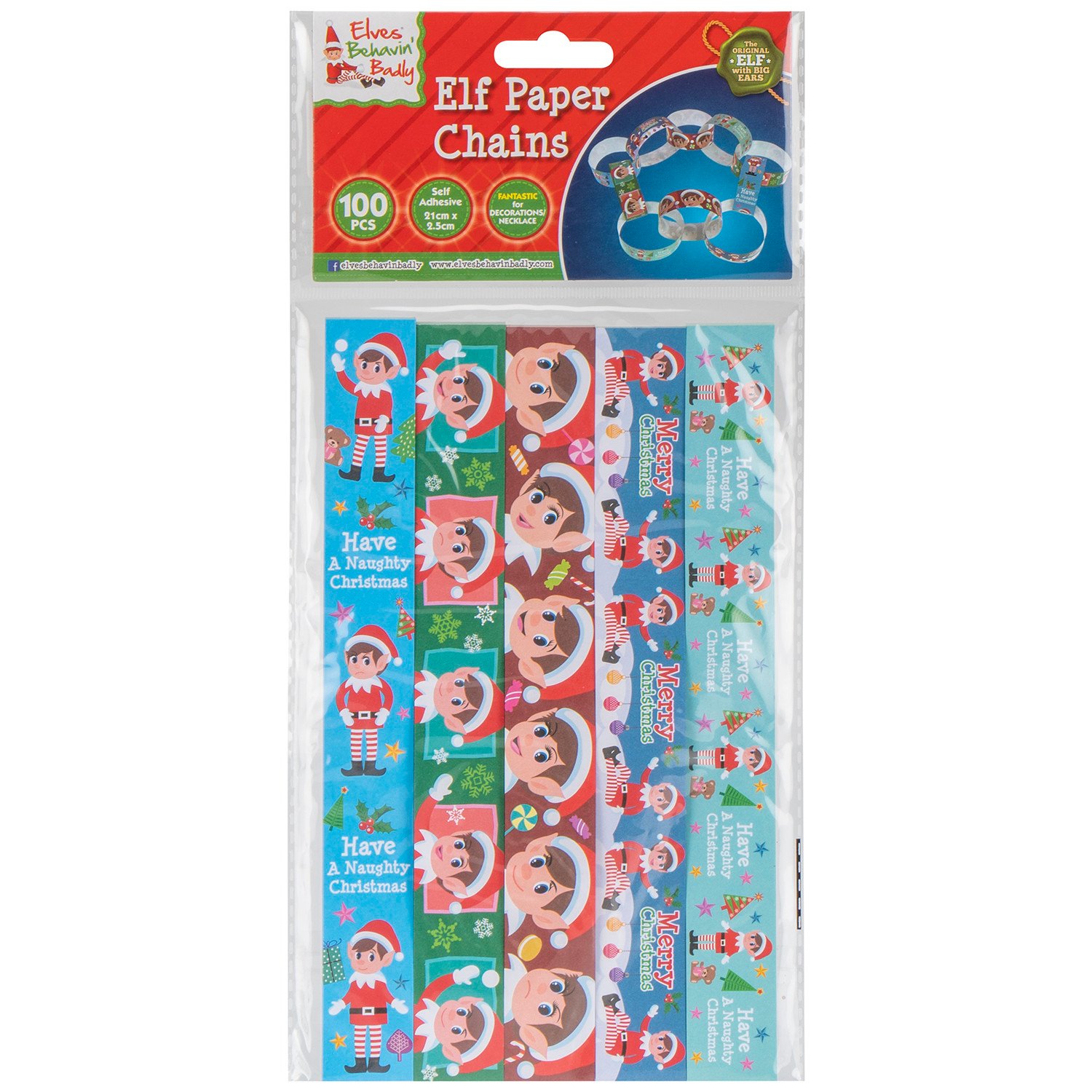 Pack of 100 Elf Paper Chains Image