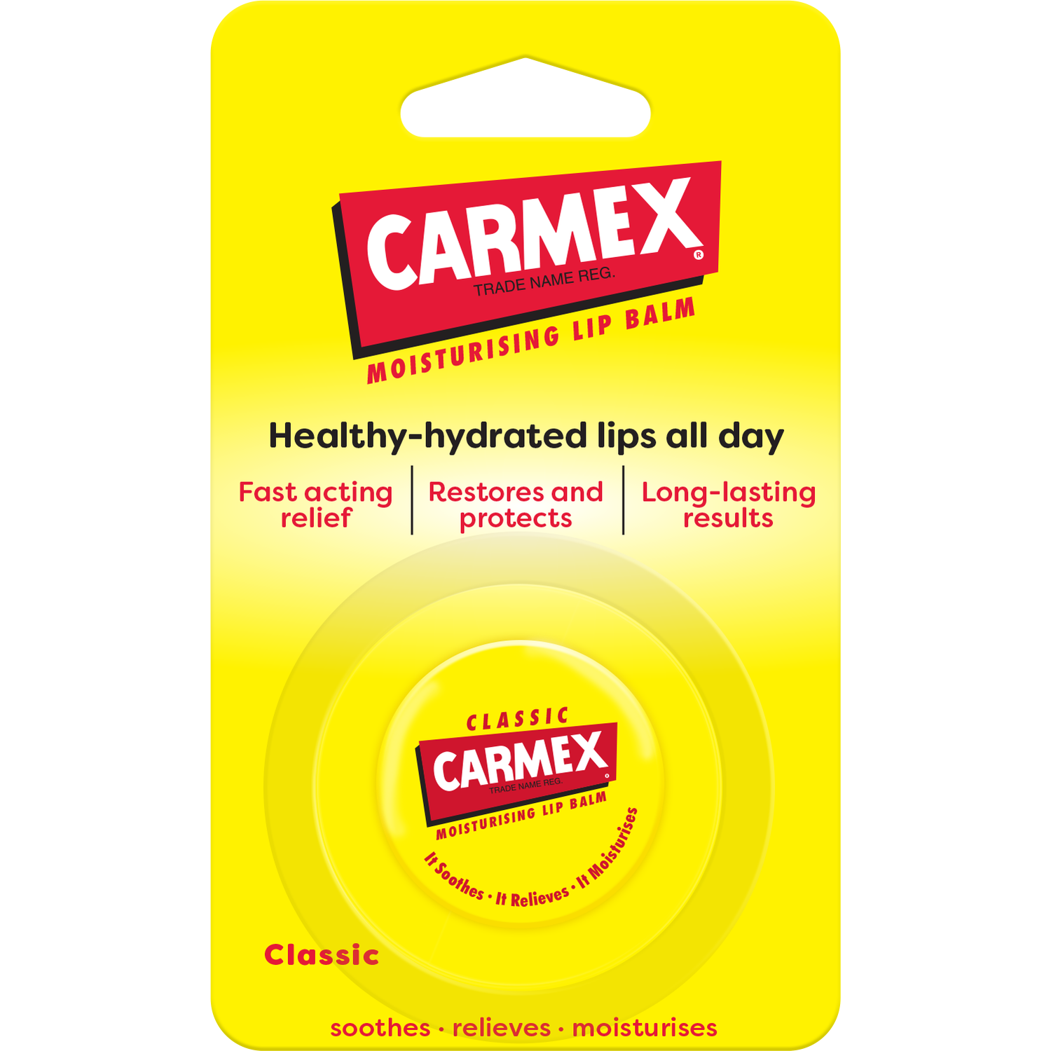 Carmex Moisturising Lip Balm Pot - Yellow / Original Image