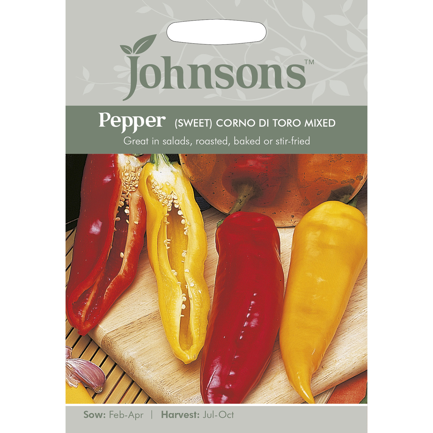 Johnsons Corno Di Toro Mixed Sweet Pepper Seeds Image 2