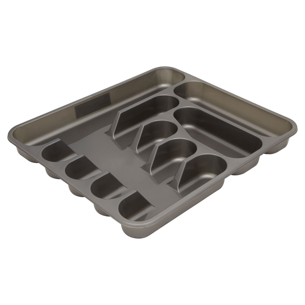 Wilko Large Grey Cutlery Tray Image