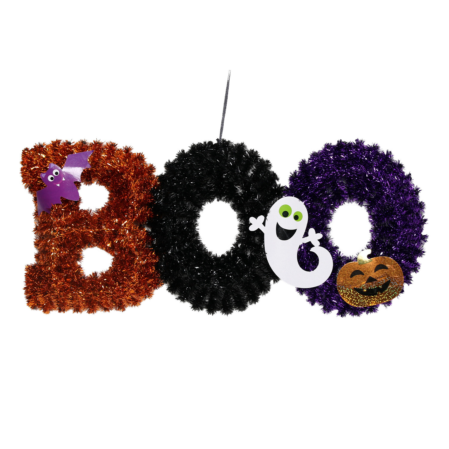 Halloween Tinsel Boo Sign Image