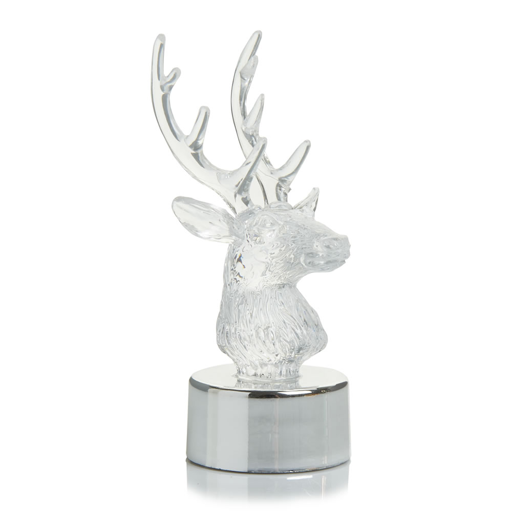 Wilko LED Colour Changing Stag Head Christmas Decoration Image 5