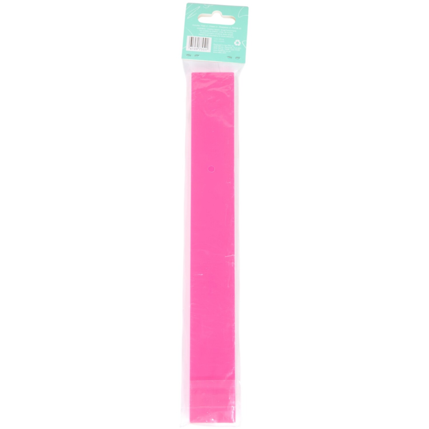 Ruler Sharpener and Pencil Set Pink or Black Image 4