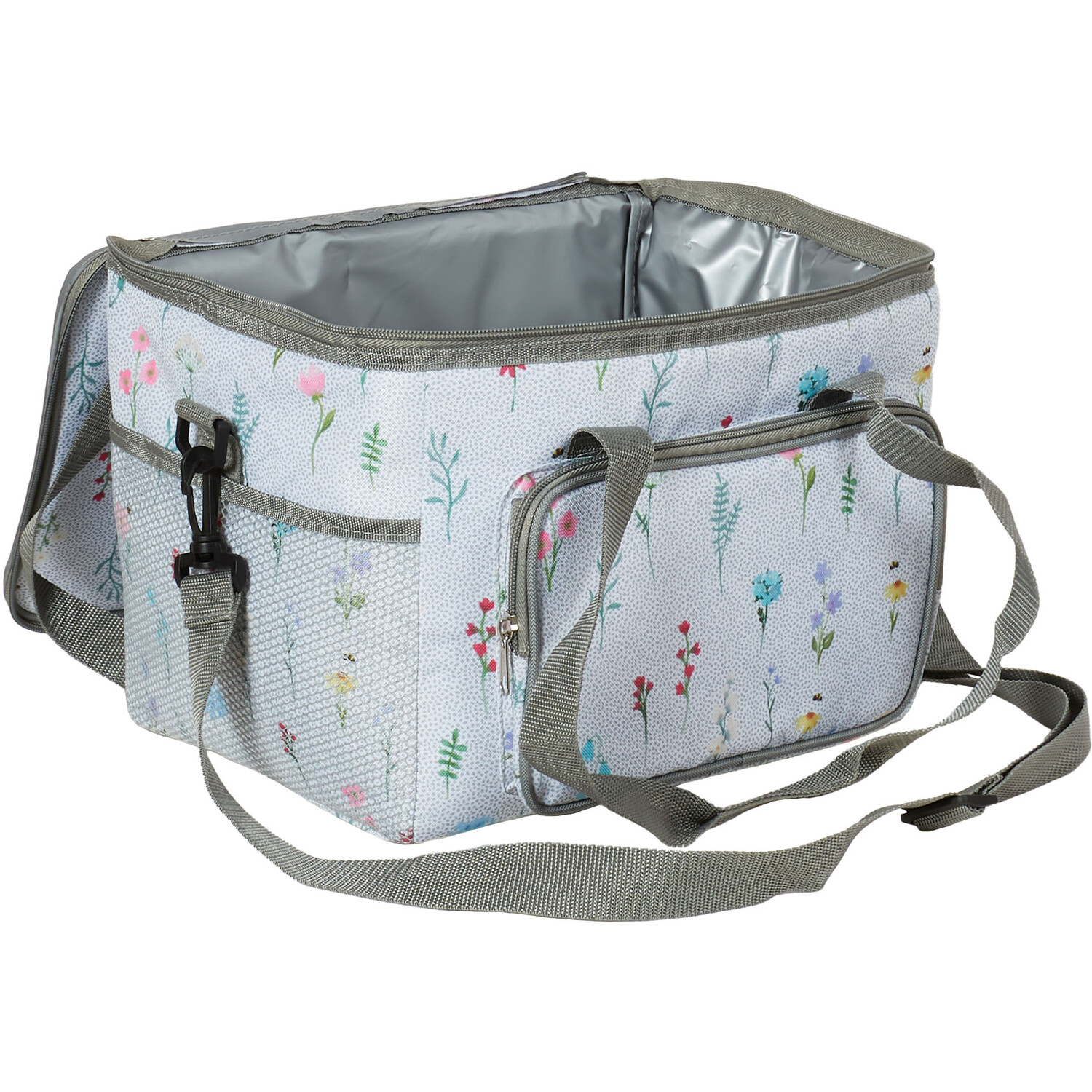 Flower Market Picnic Bag - Grey Image 2