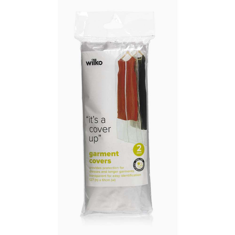 Wilko Garment Cover 127 x 61cm 2 pack Image 1