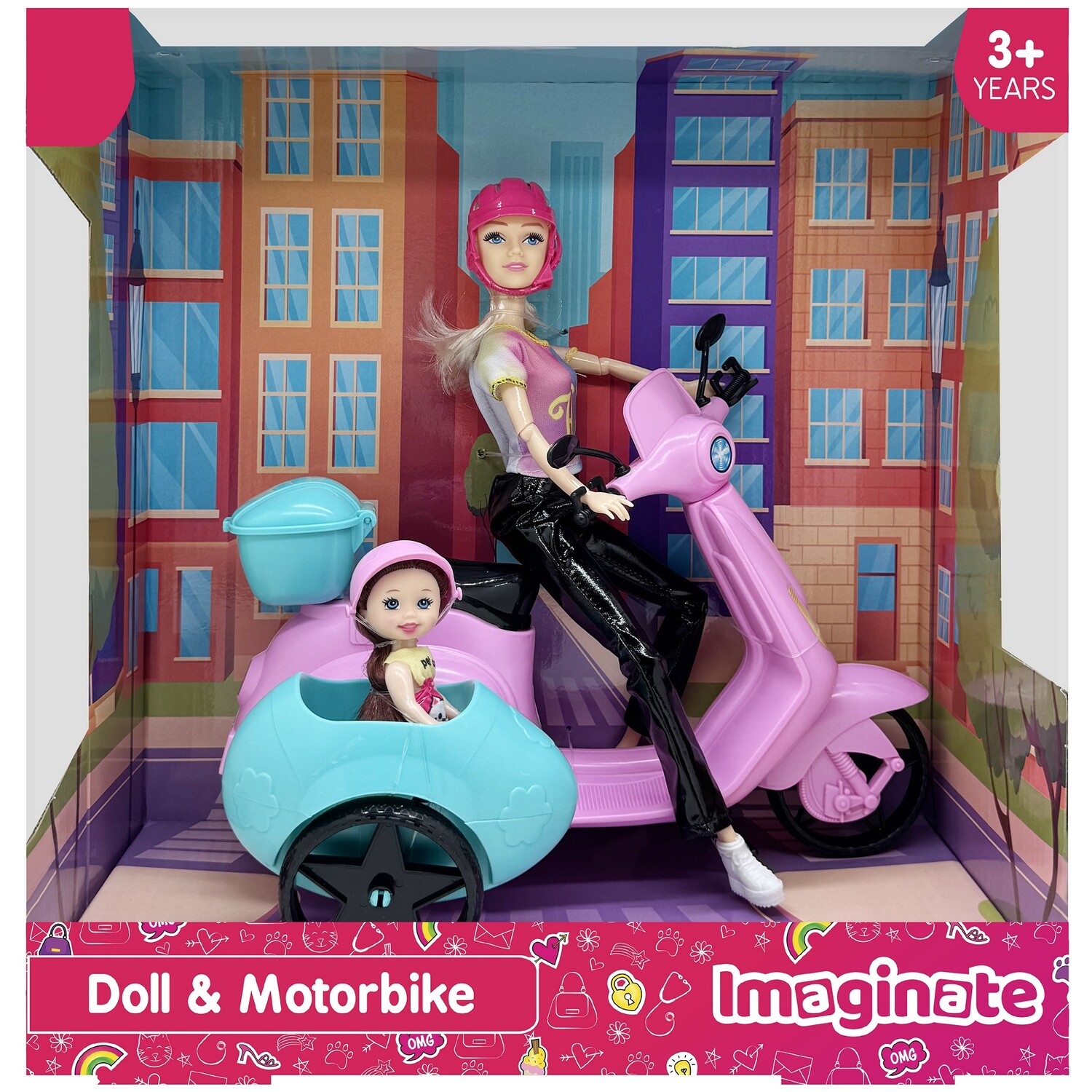 Imaginate Doll and Motorbike Toy Pink Image 1
