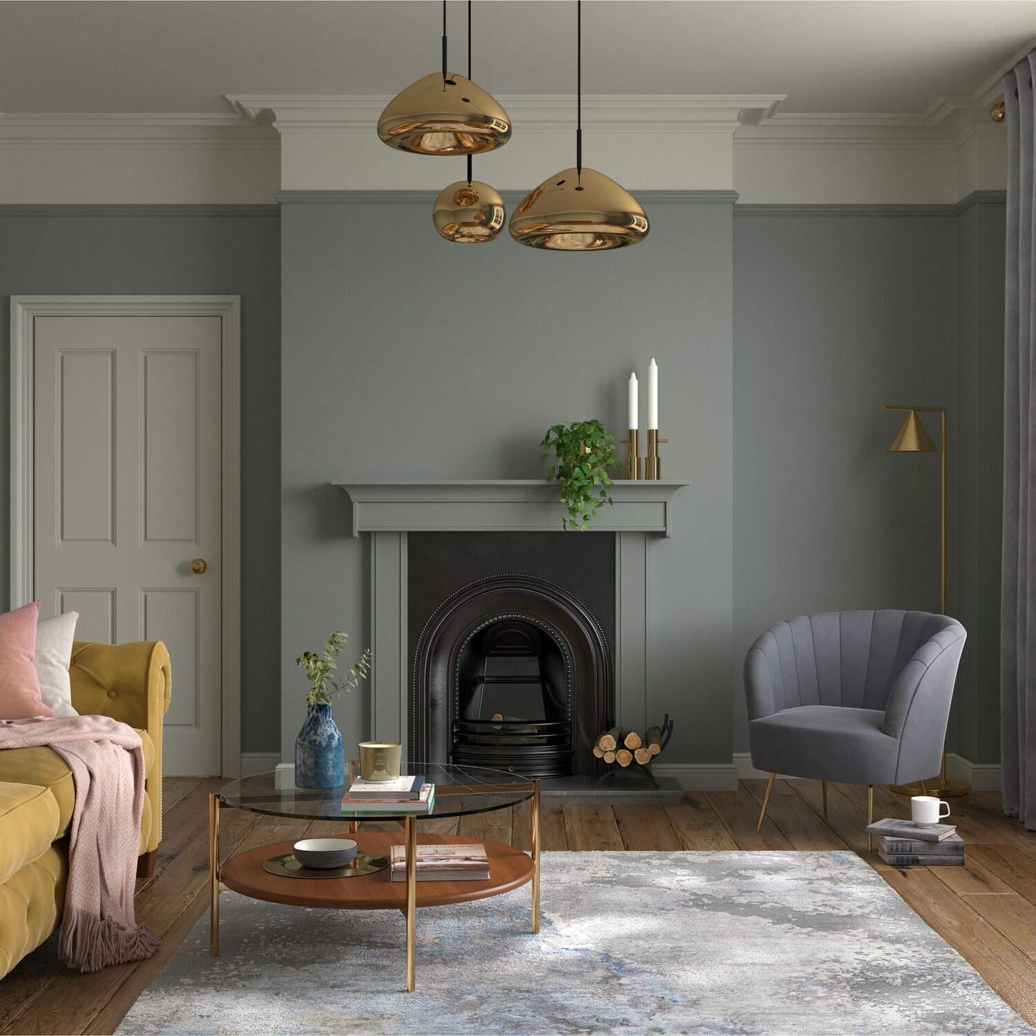 Dulux Heritage Walls and Ceilings Waxed Khaki Velvet Matt Emulsion Paint Tester Image 6