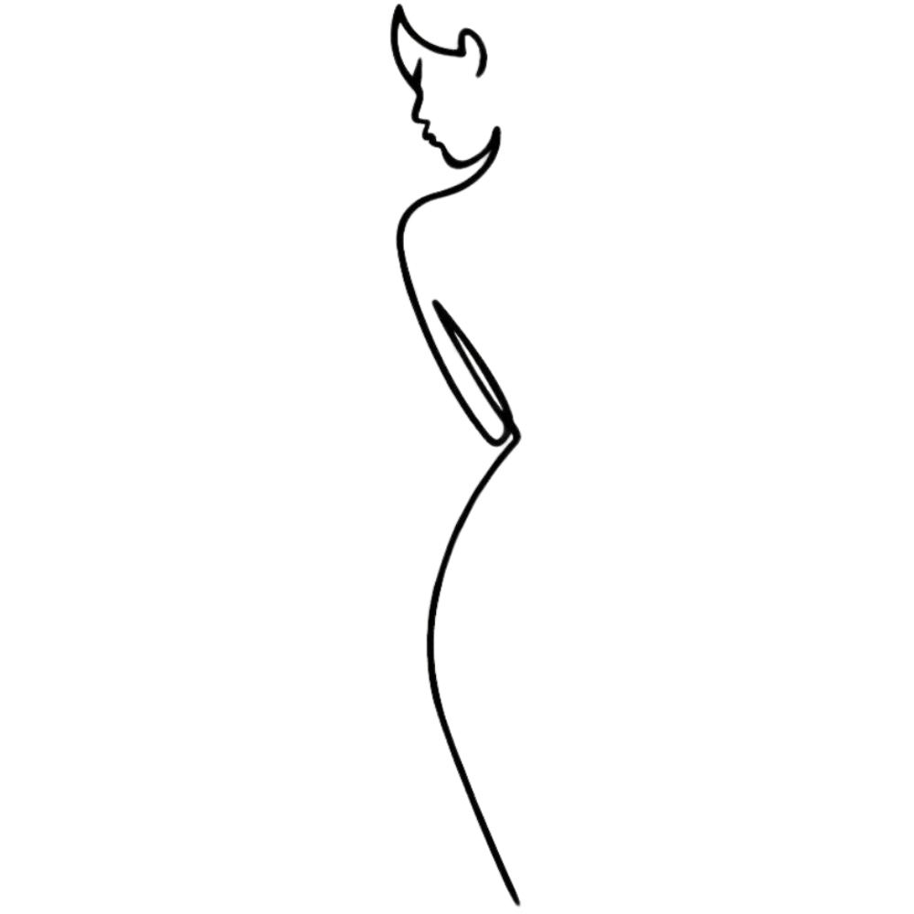 Decortie Abstract Female Form Minimalist Metal Line Art Wall Decor Image 1