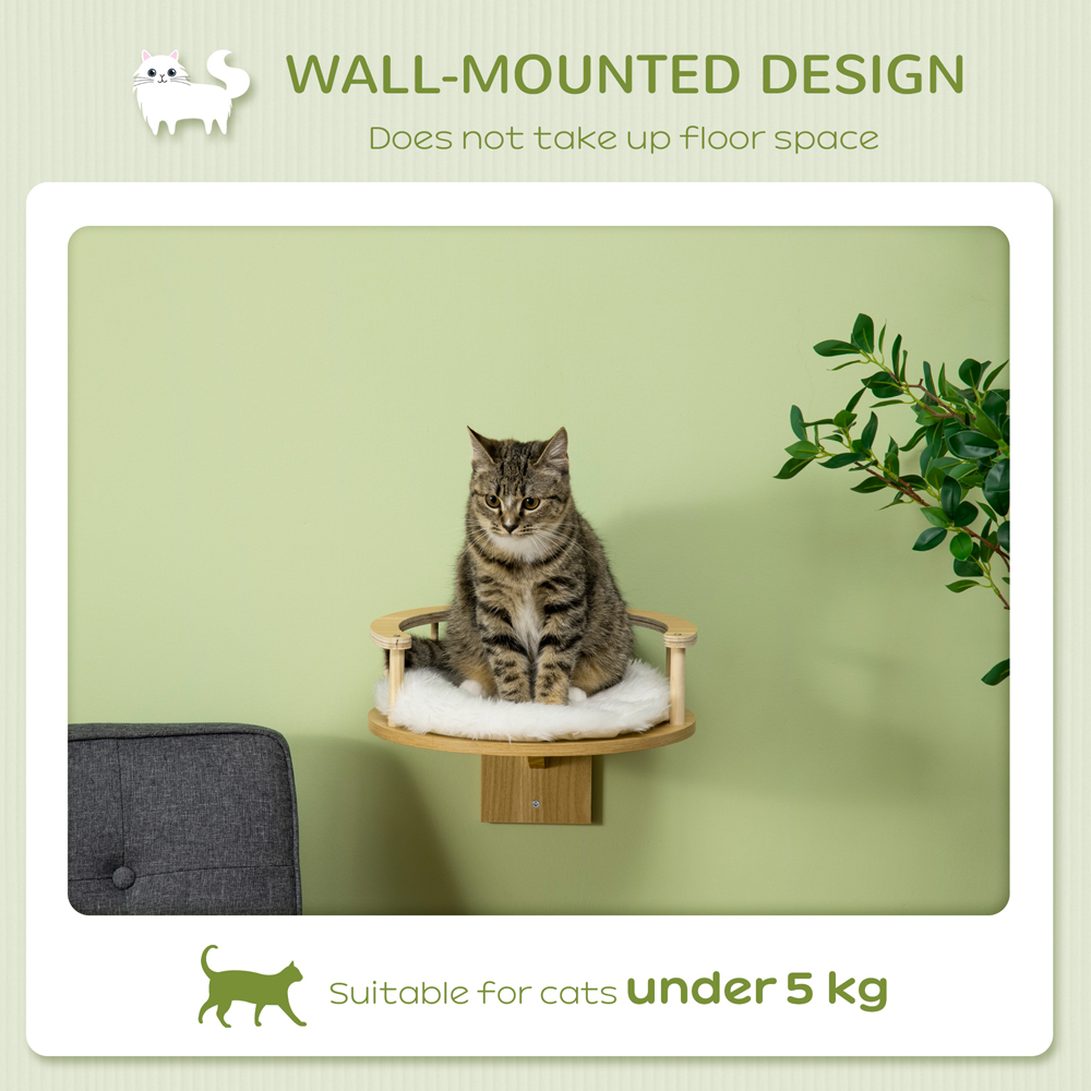 PawHut Beige Wall Mounted Cat Activity Centre Image 4