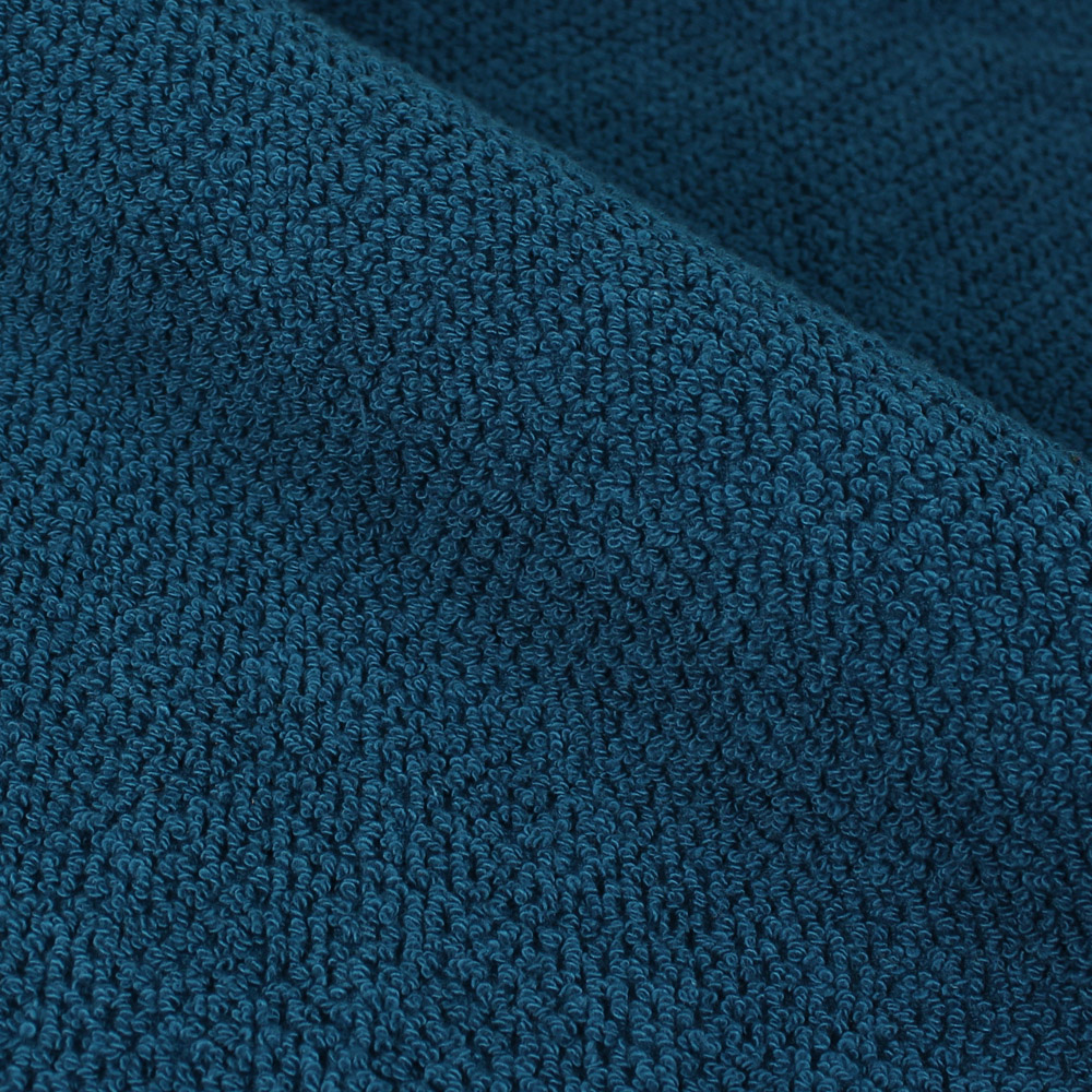 furn. Textured Cotton Blue Bath Towel Image 3
