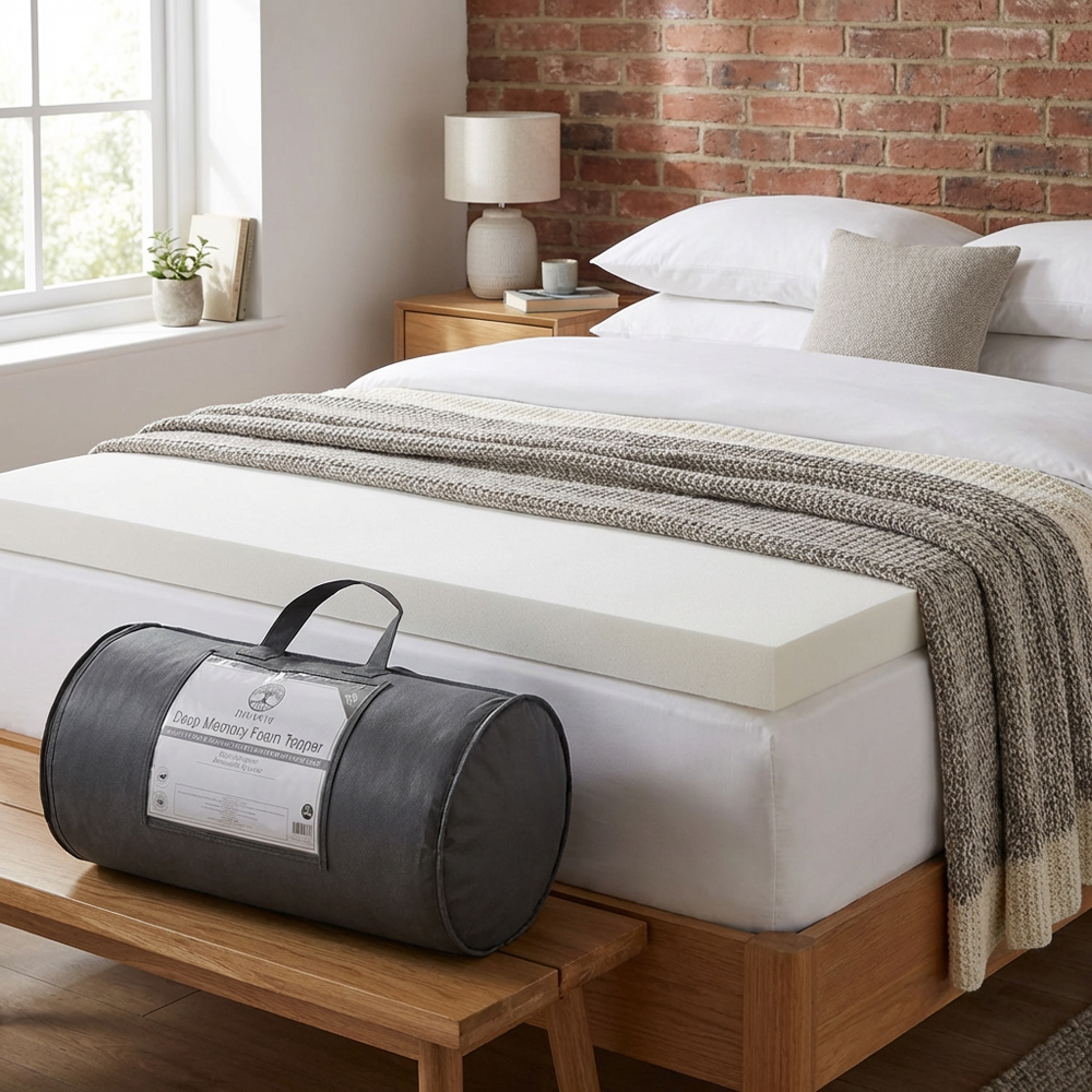 Divante King Size Deep Memory Foam Mattress Topper Image 3