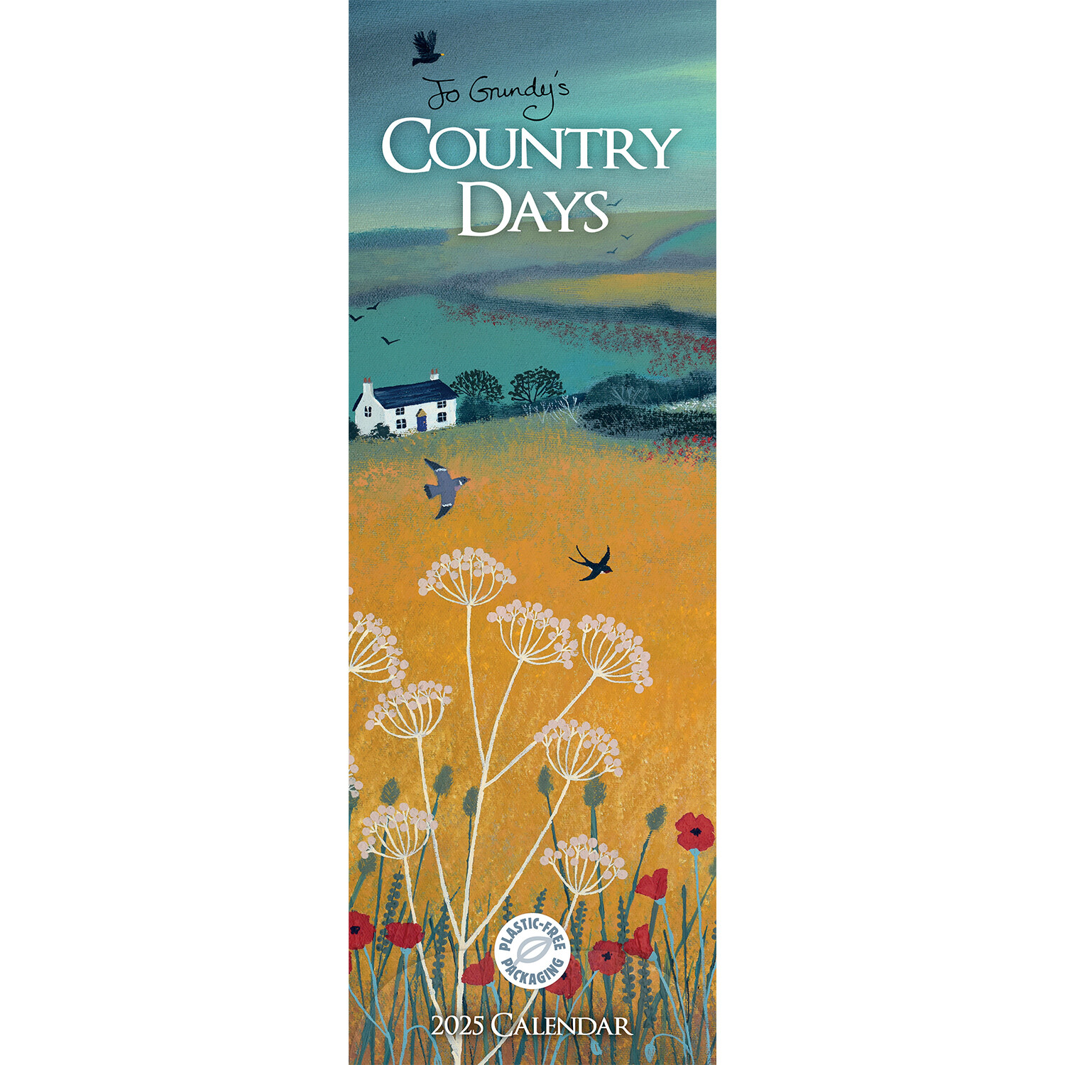 2025 Country Day Jo Grundy Slim Calendar Multicolour Image