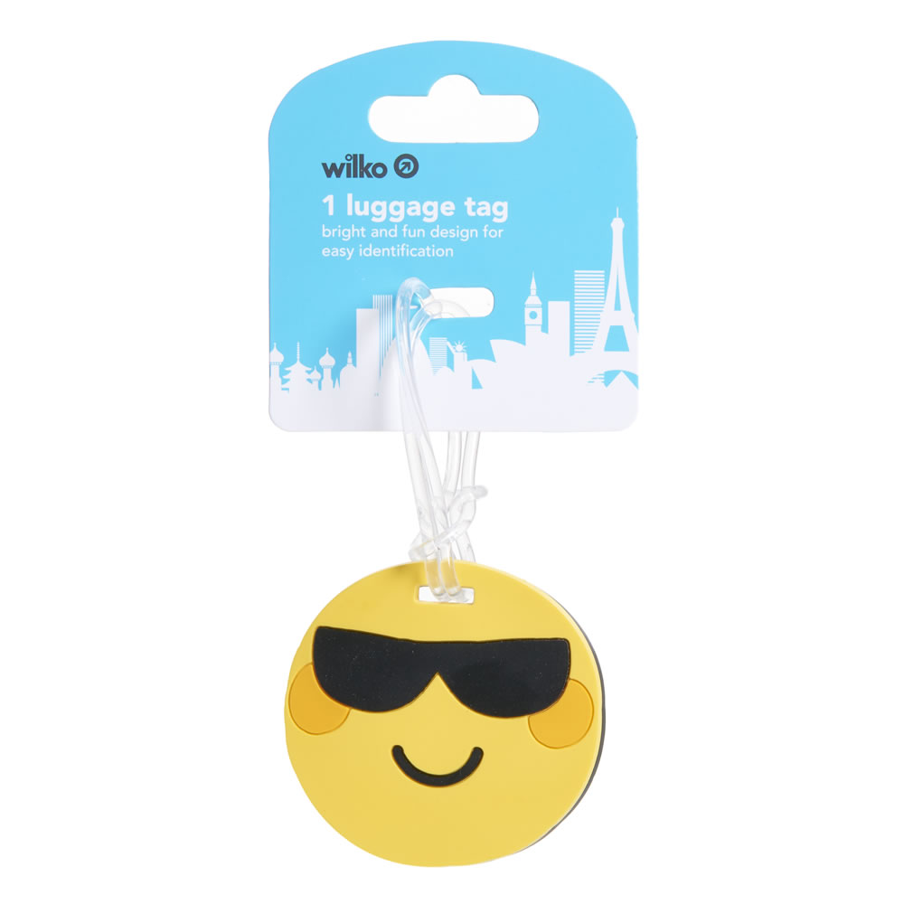 Wilko Luggage Tag Emojis Assorted Image 2